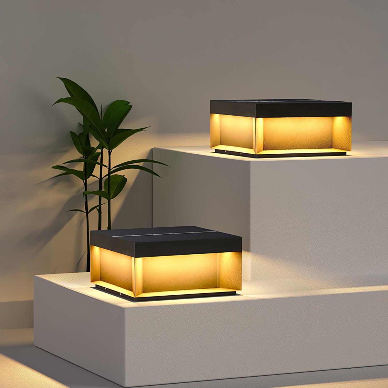 Bloc Cube IP65 Waterproof Outdoor Post Light for Garden and Pathways