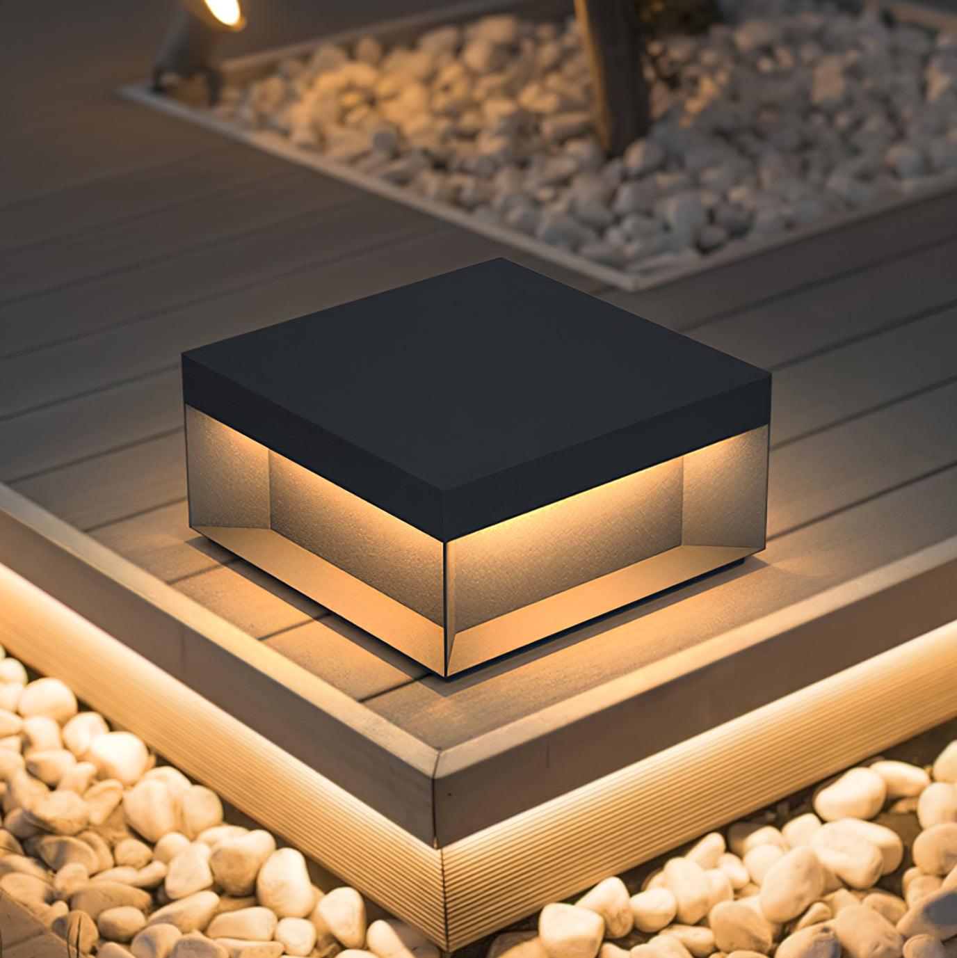 Bloc Cube IP65 Waterproof Outdoor Post Light for Garden and Pathways