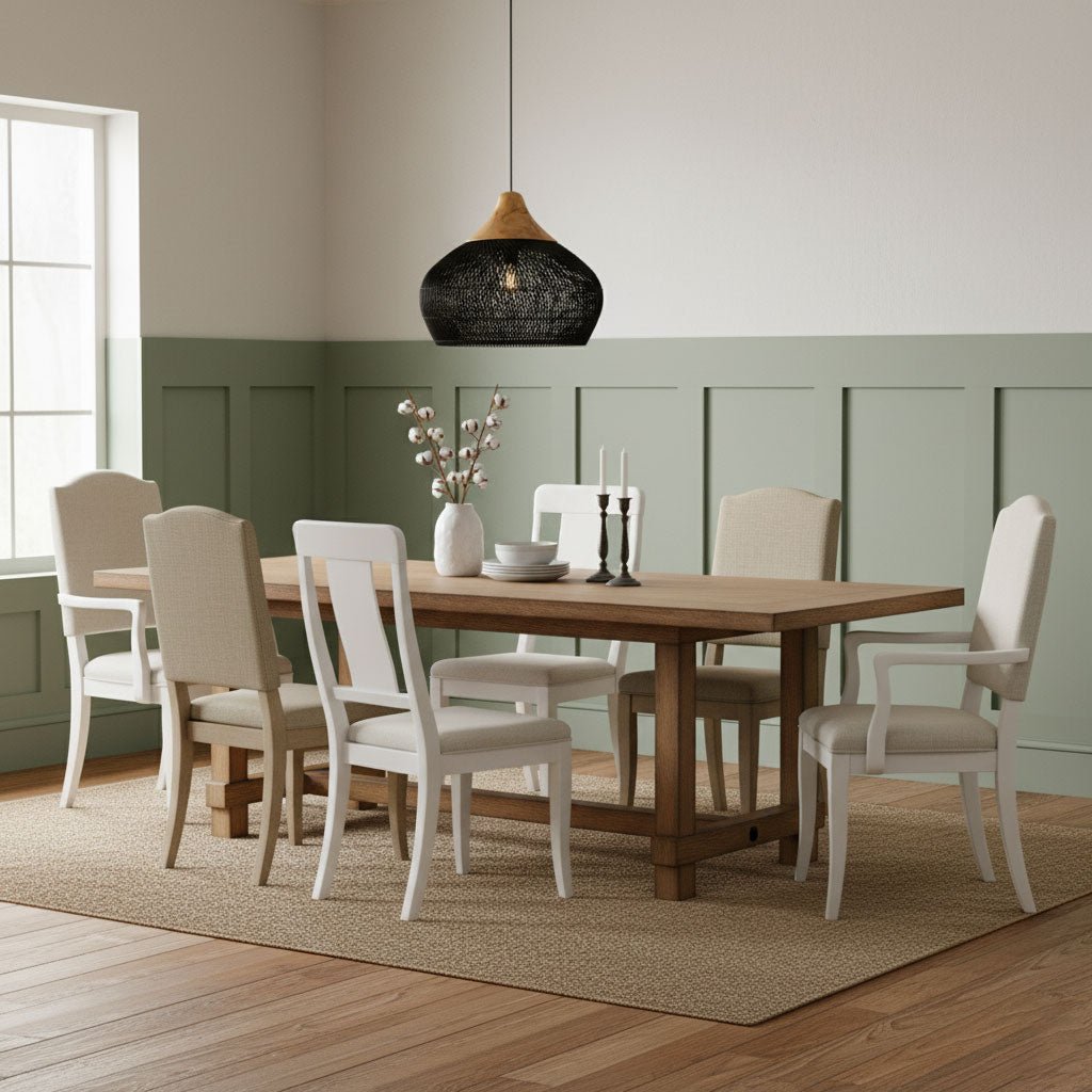 Yara Handwoven Rattan Pendant Light for Kitchen Island and Dining Room