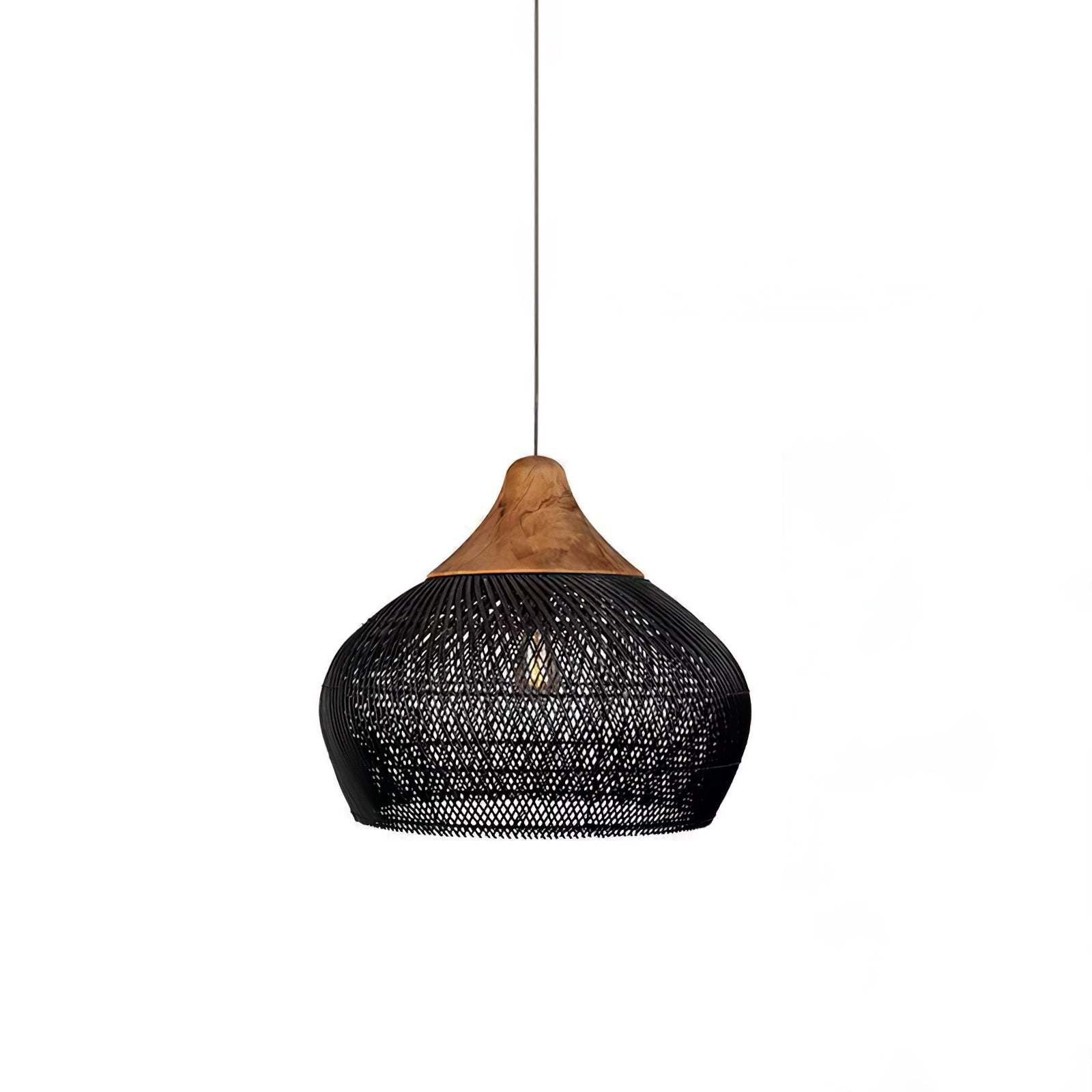 Yara Handwoven Rattan Pendant Light for Kitchen Island and Dining Room