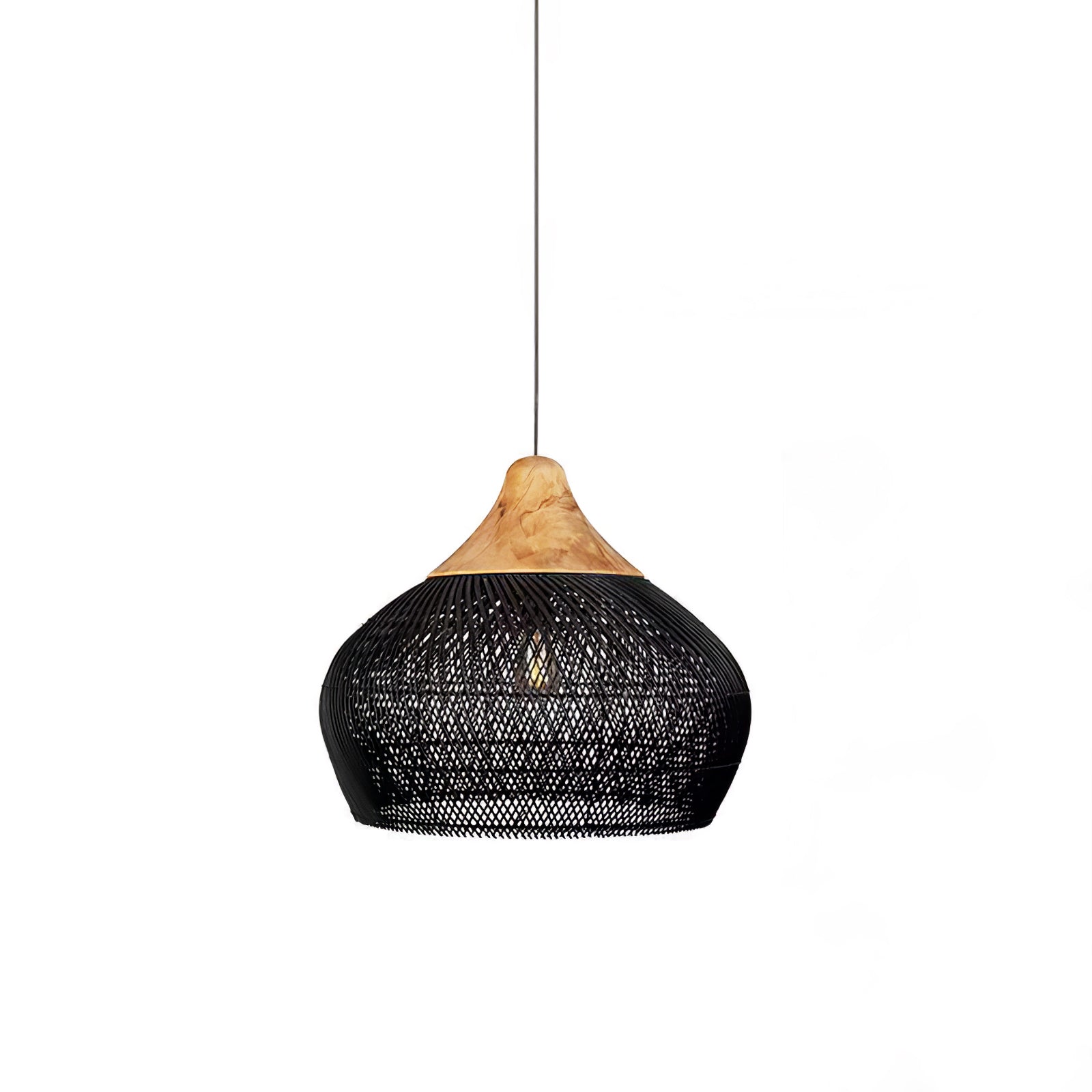 Yara Handwoven Rattan Pendant Light for Kitchen Island and Dining Room