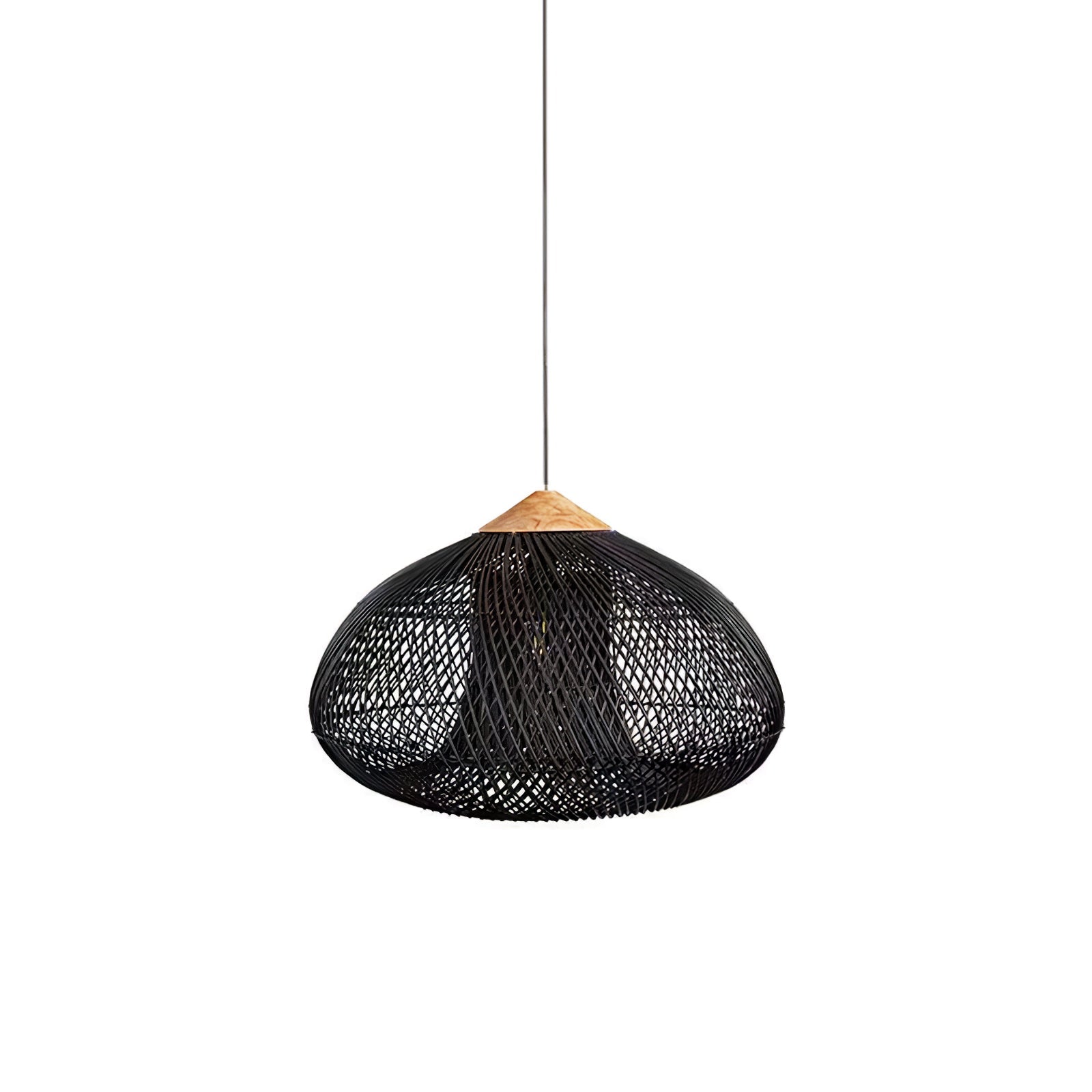 Yara Handwoven Rattan Pendant Light for Kitchen Island and Dining Room