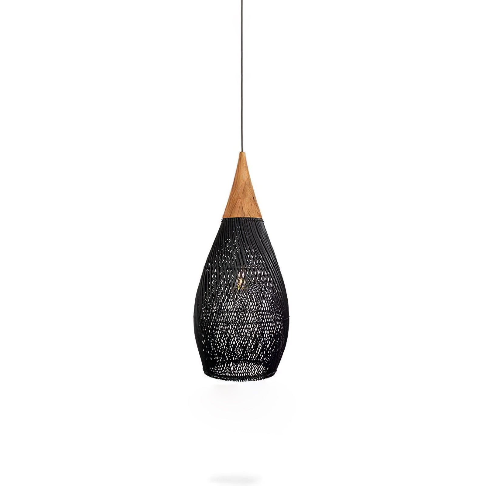 Yara Handwoven Rattan Pendant Light for Kitchen Island and Dining Room
