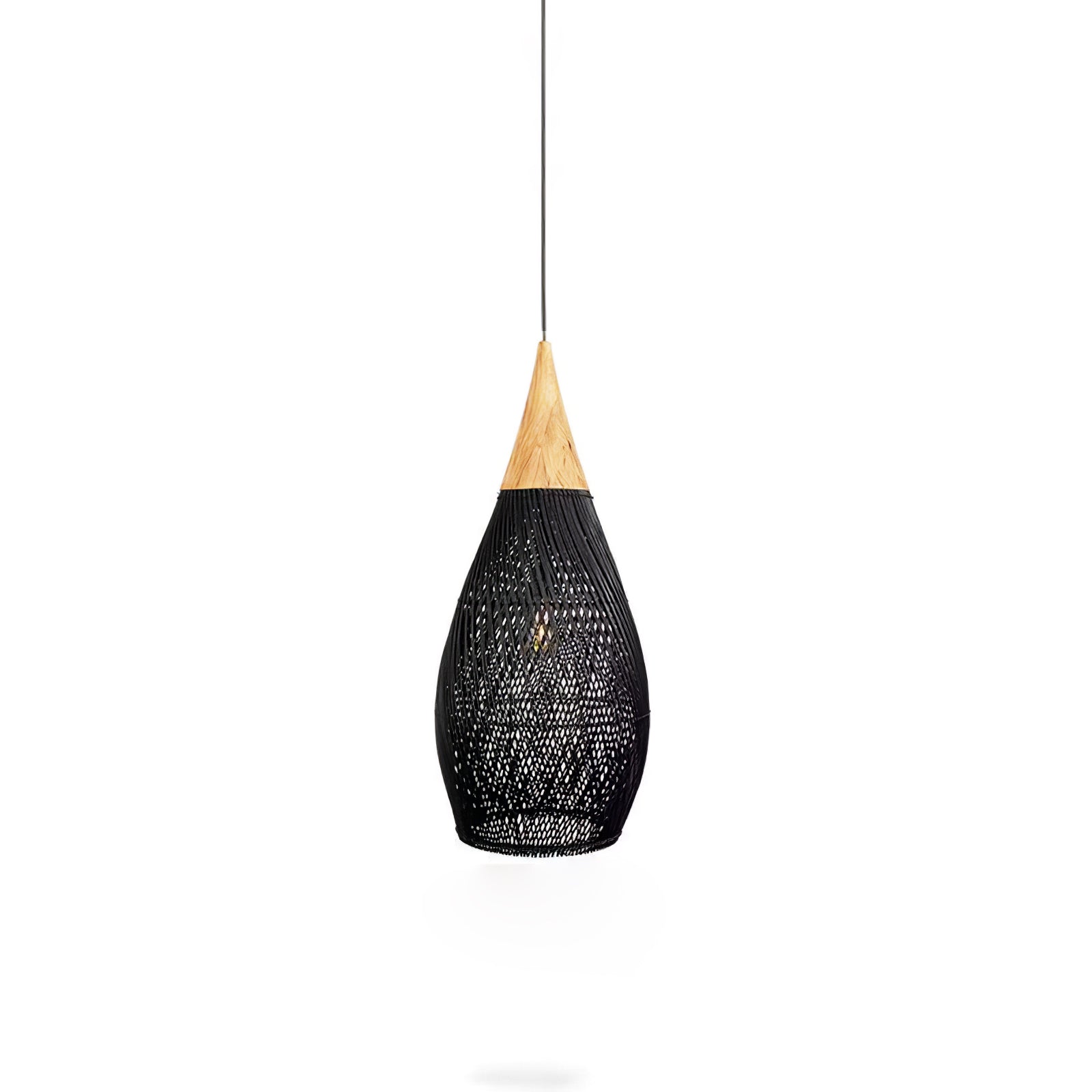 Yara Handwoven Rattan Pendant Light for Kitchen Island and Dining Room