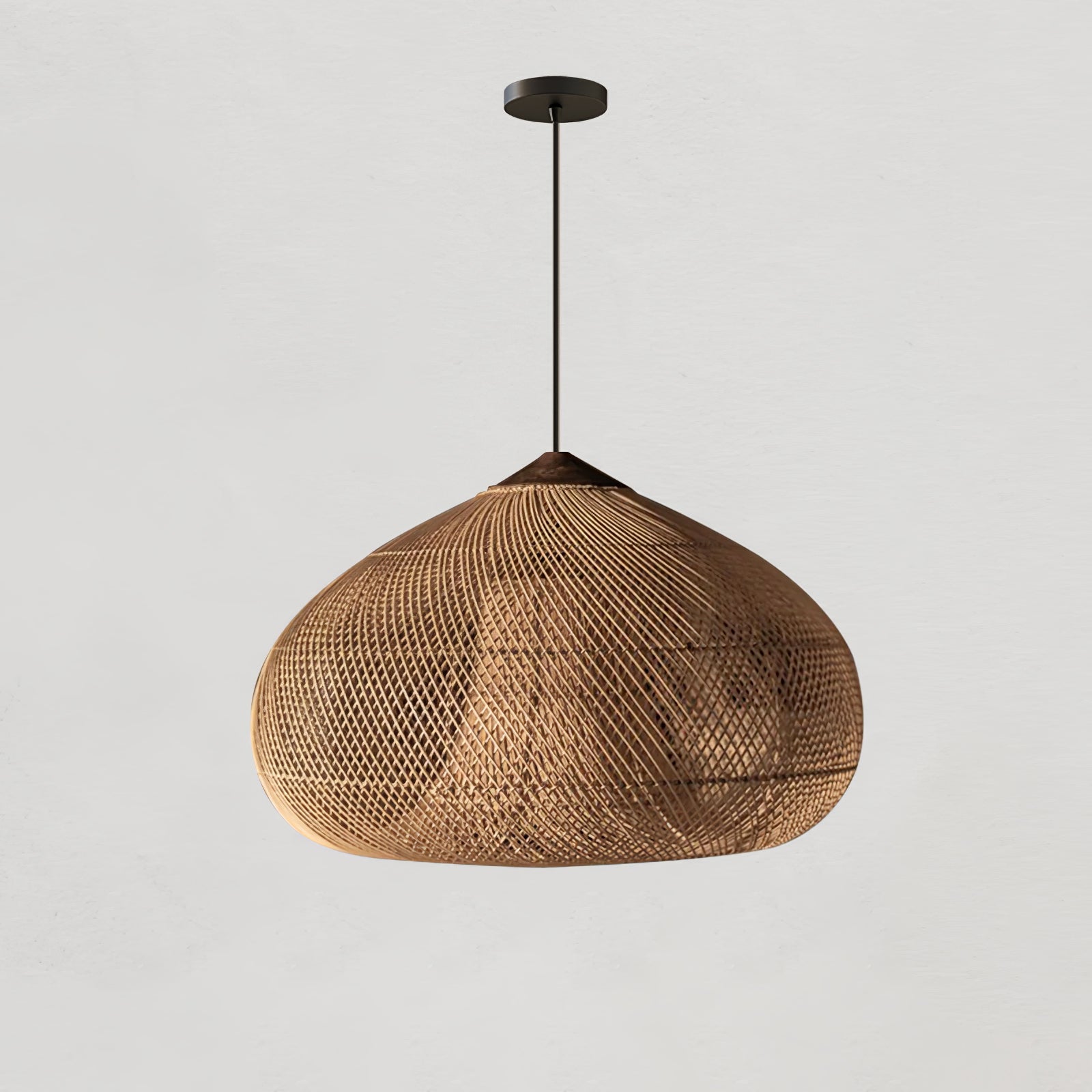 Yara Handwoven Rattan Pendant Light for Kitchen Island and Dining Room