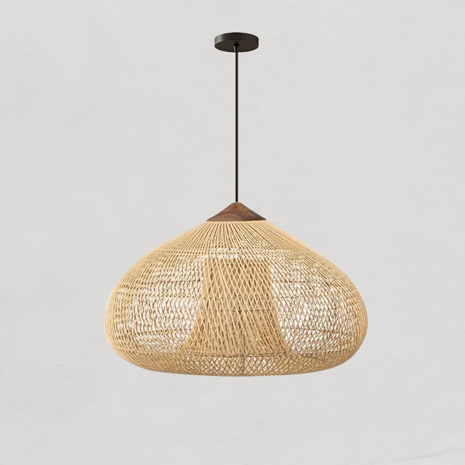 Yara Handwoven Rattan Pendant Light for Kitchen Island and Dining Room