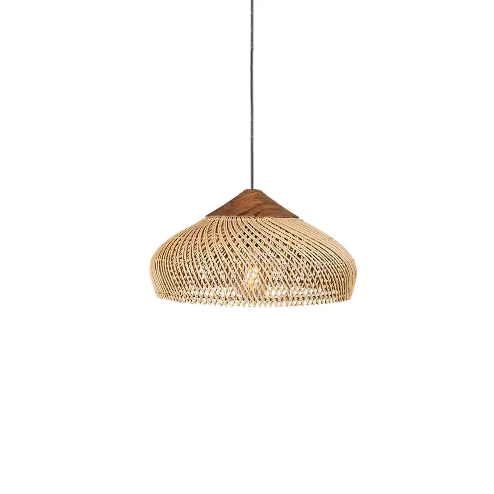 Yara Handwoven Rattan Pendant Light for Kitchen Island and Dining Room
