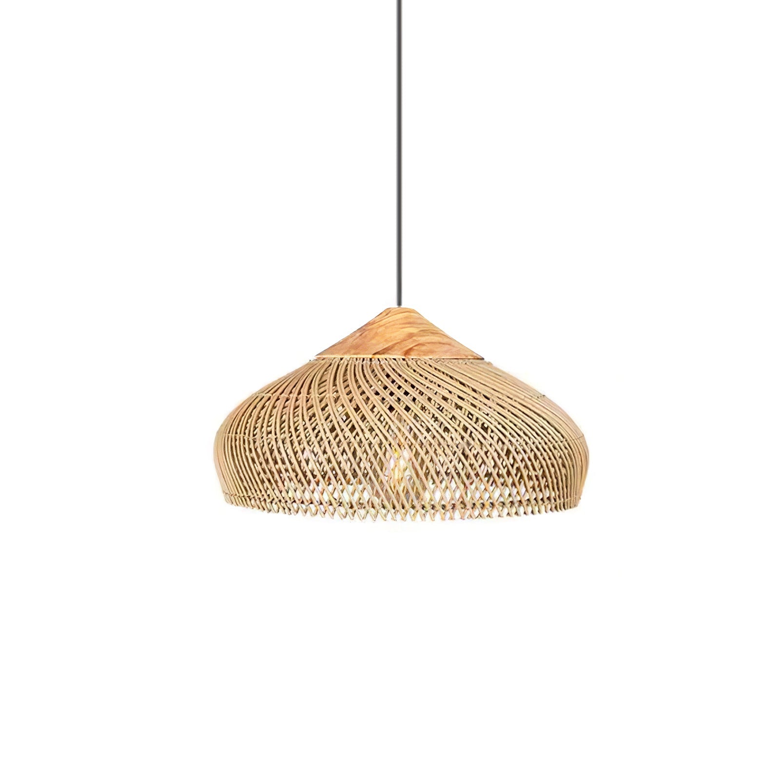 Yara Handwoven Rattan Pendant Light for Kitchen Island and Dining Room
