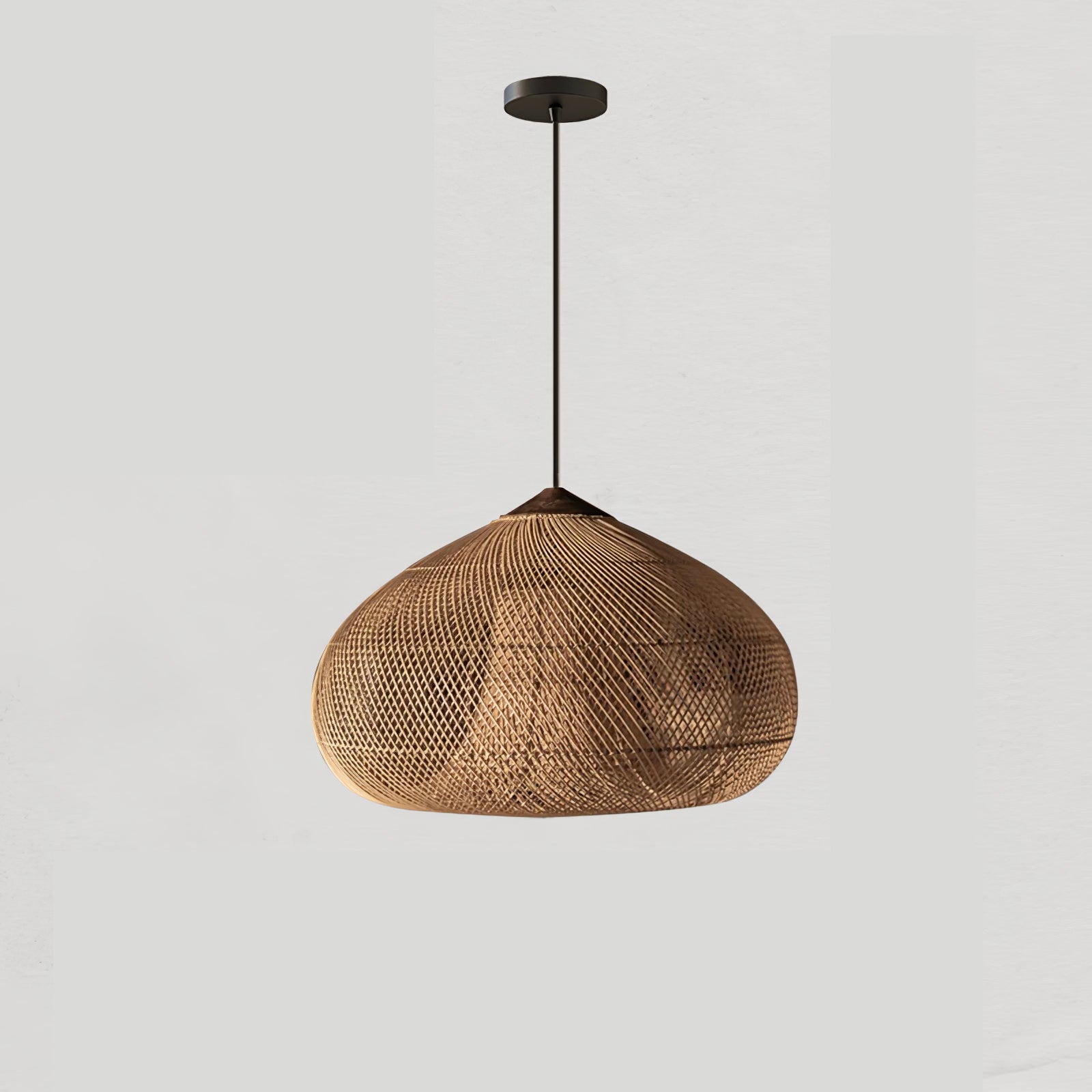Yara Handwoven Rattan Pendant Light for Kitchen Island and Dining Room