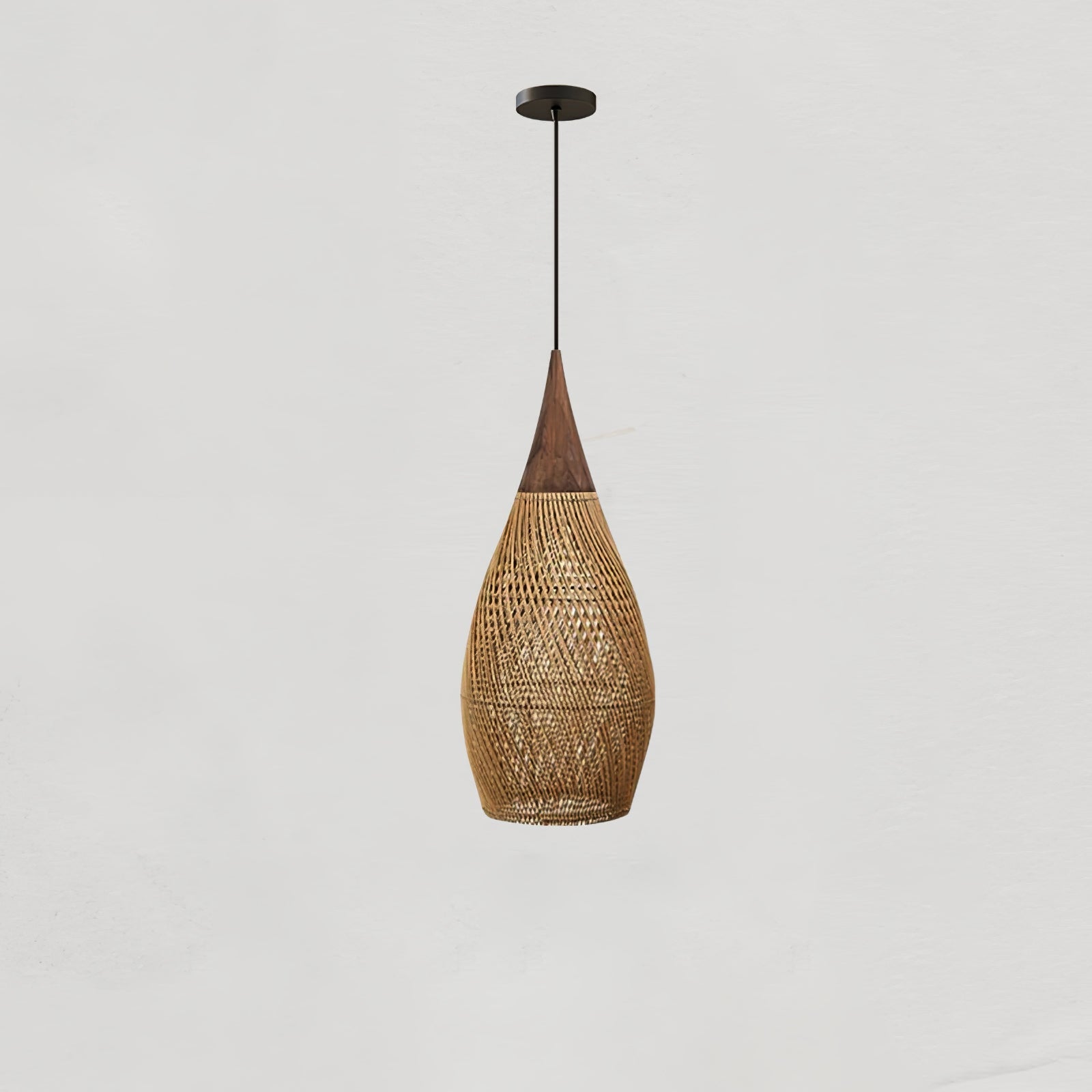 Yara Handwoven Rattan Pendant Light for Kitchen Island and Dining Room