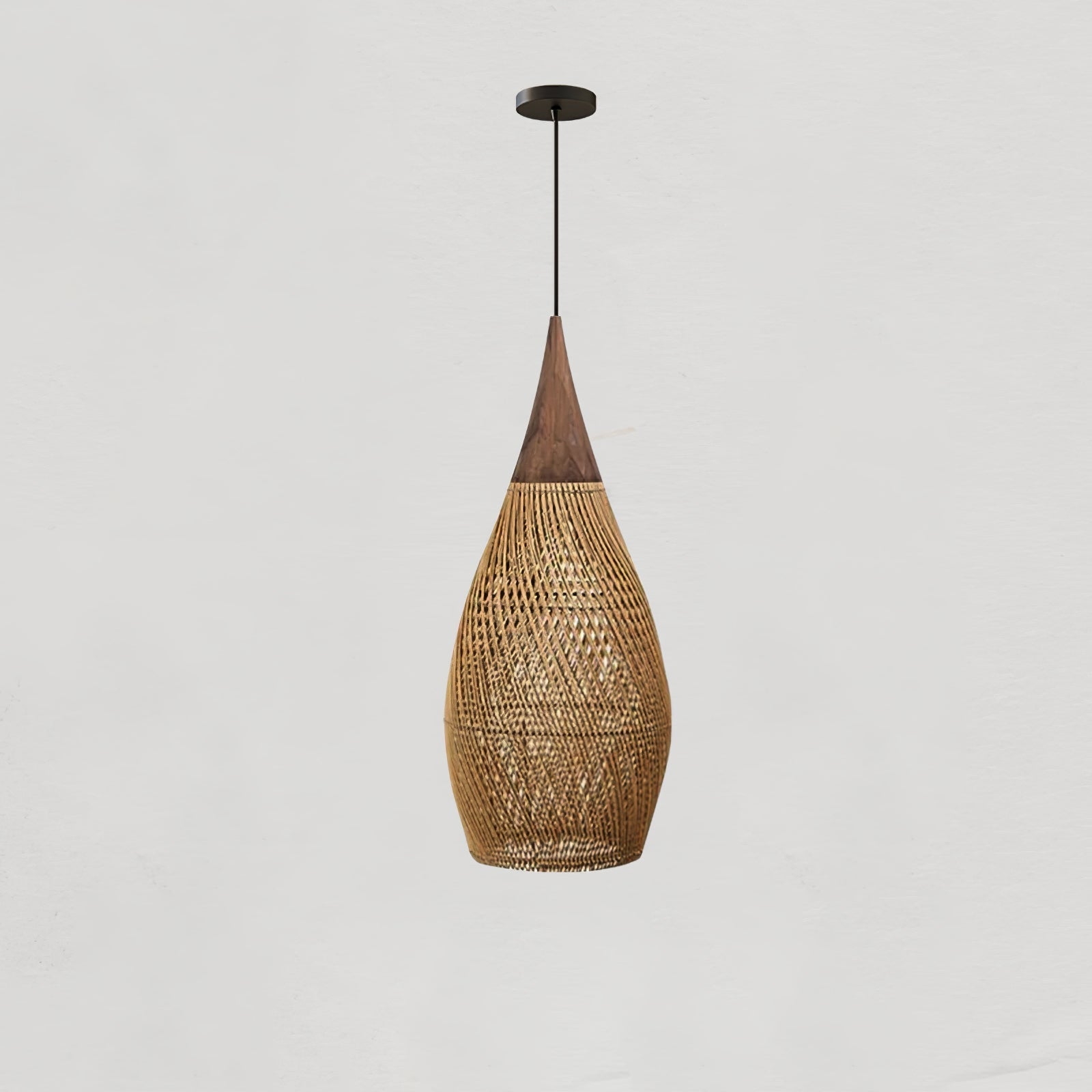 Yara Handwoven Rattan Pendant Light for Kitchen Island and Dining Room