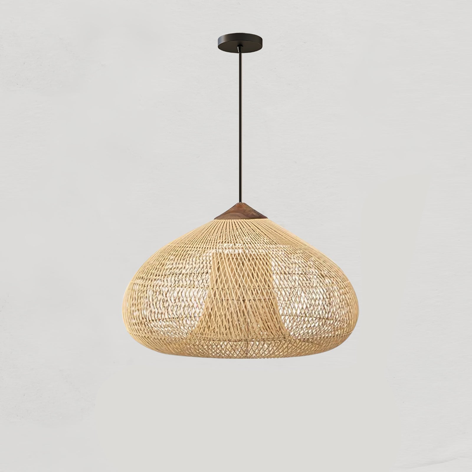 Yara Handwoven Rattan Pendant Light for Kitchen Island and Dining Room