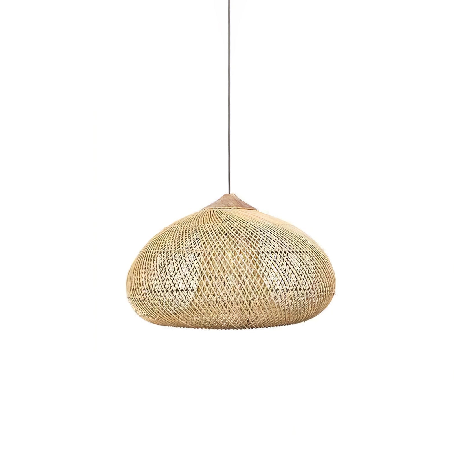 Yara Handwoven Rattan Pendant Light for Kitchen Island and Dining Room