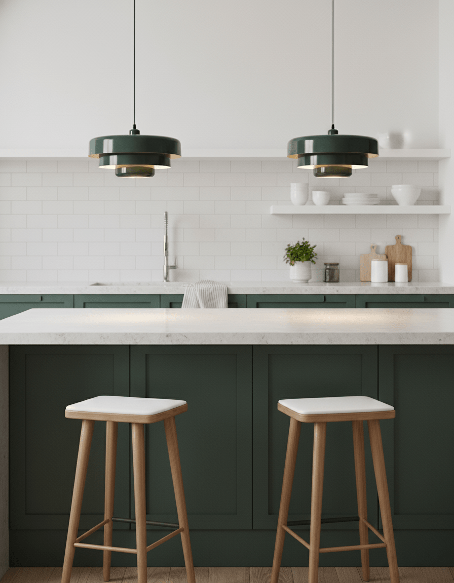 Cakora Bauhaus Metal Pendant Light for Kitchen & Dining Room