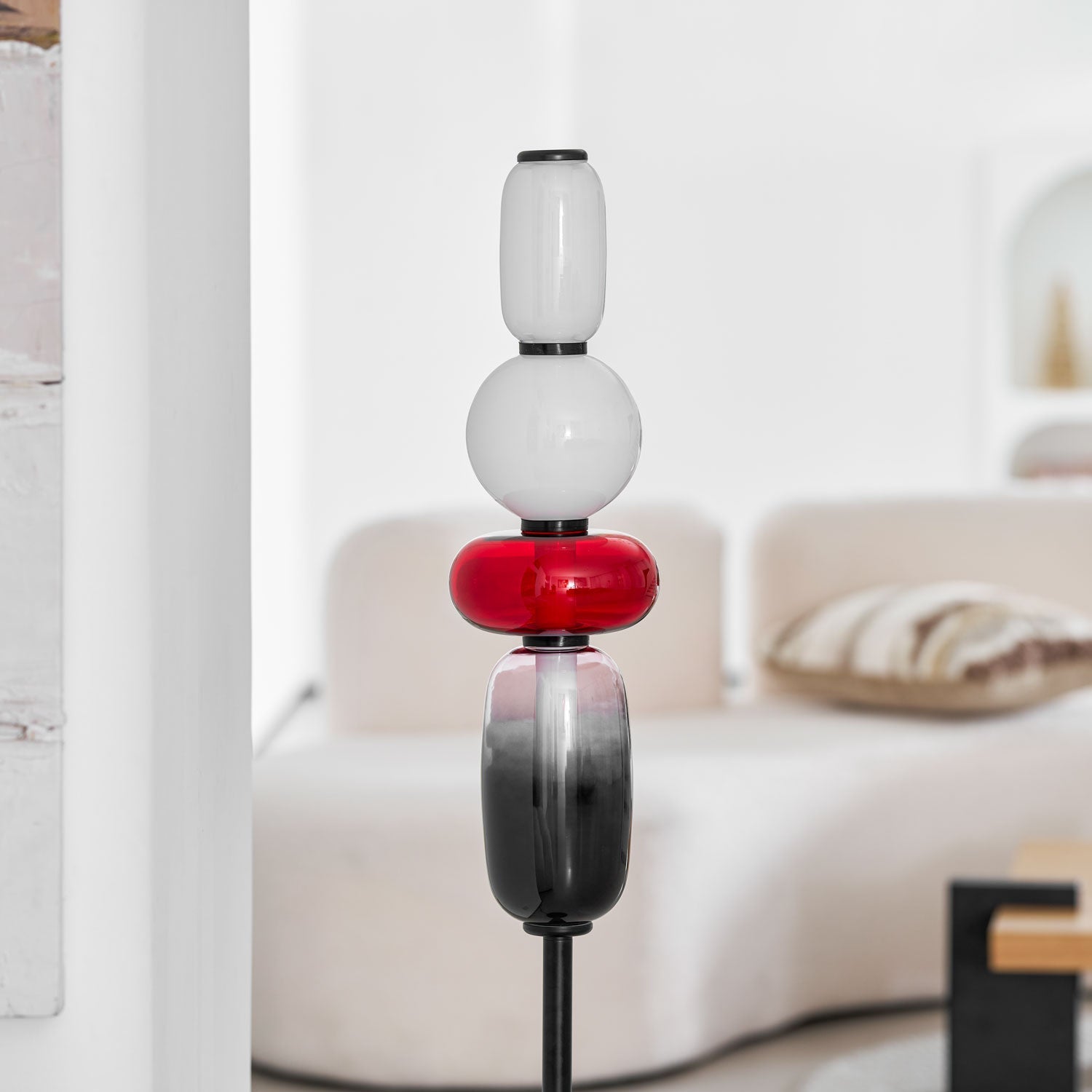 Prisma Hand-Blown Glass Floor Lamp for Living Room & Bedroom