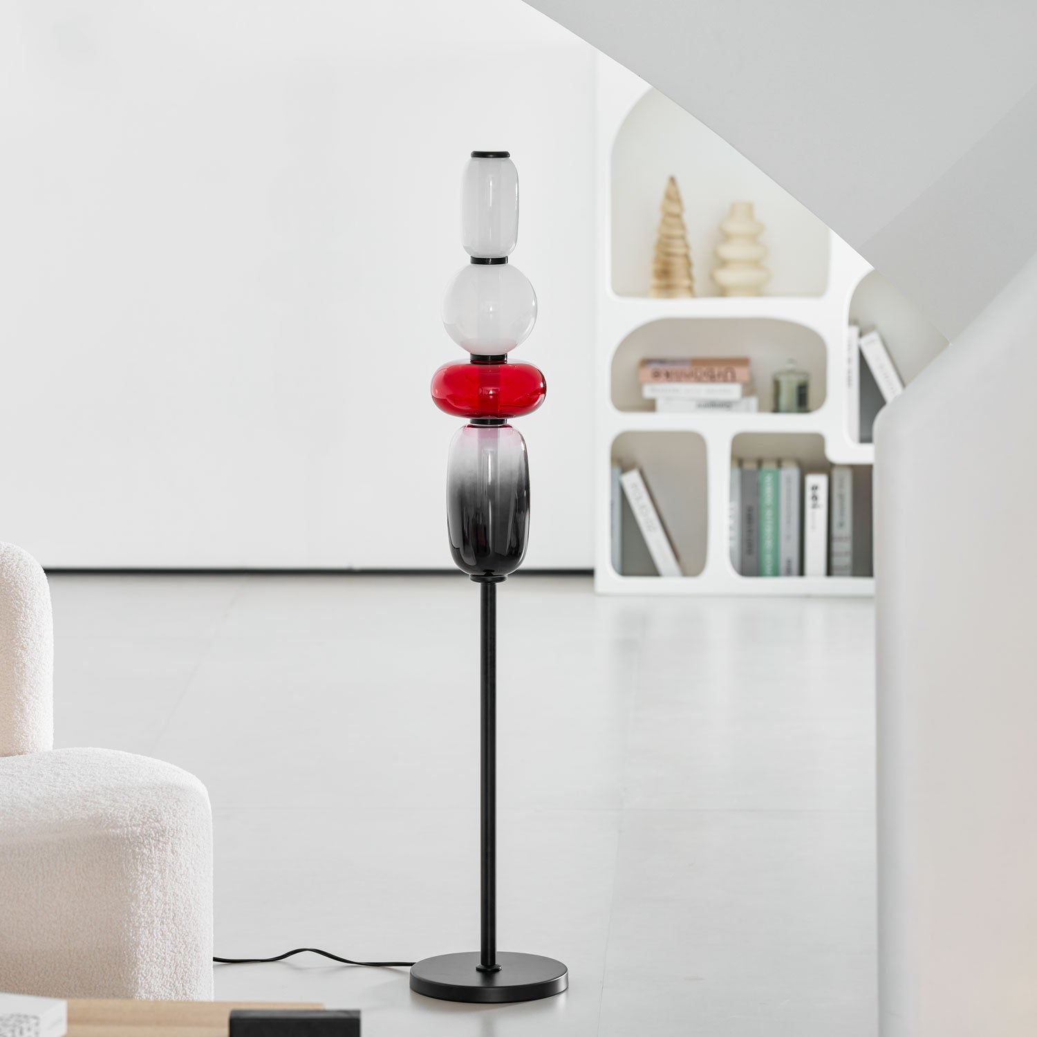 Prisma Hand-Blown Glass Floor Lamp for Living Room & Bedroom