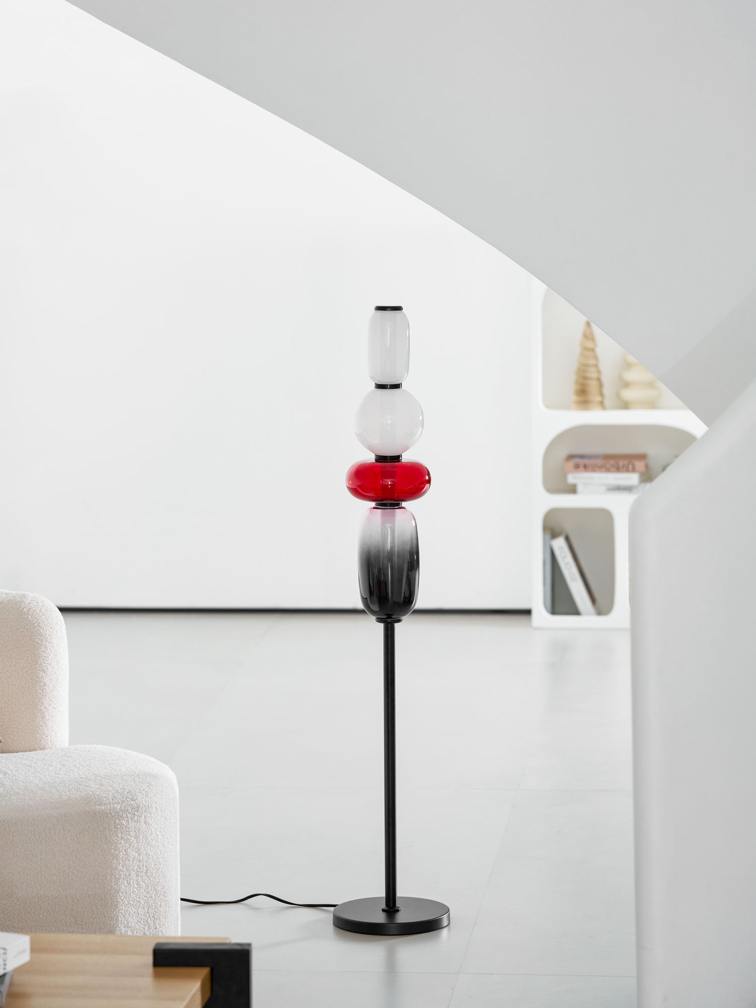 Prisma Hand-Blown Glass Floor Lamp for Living Room & Bedroom