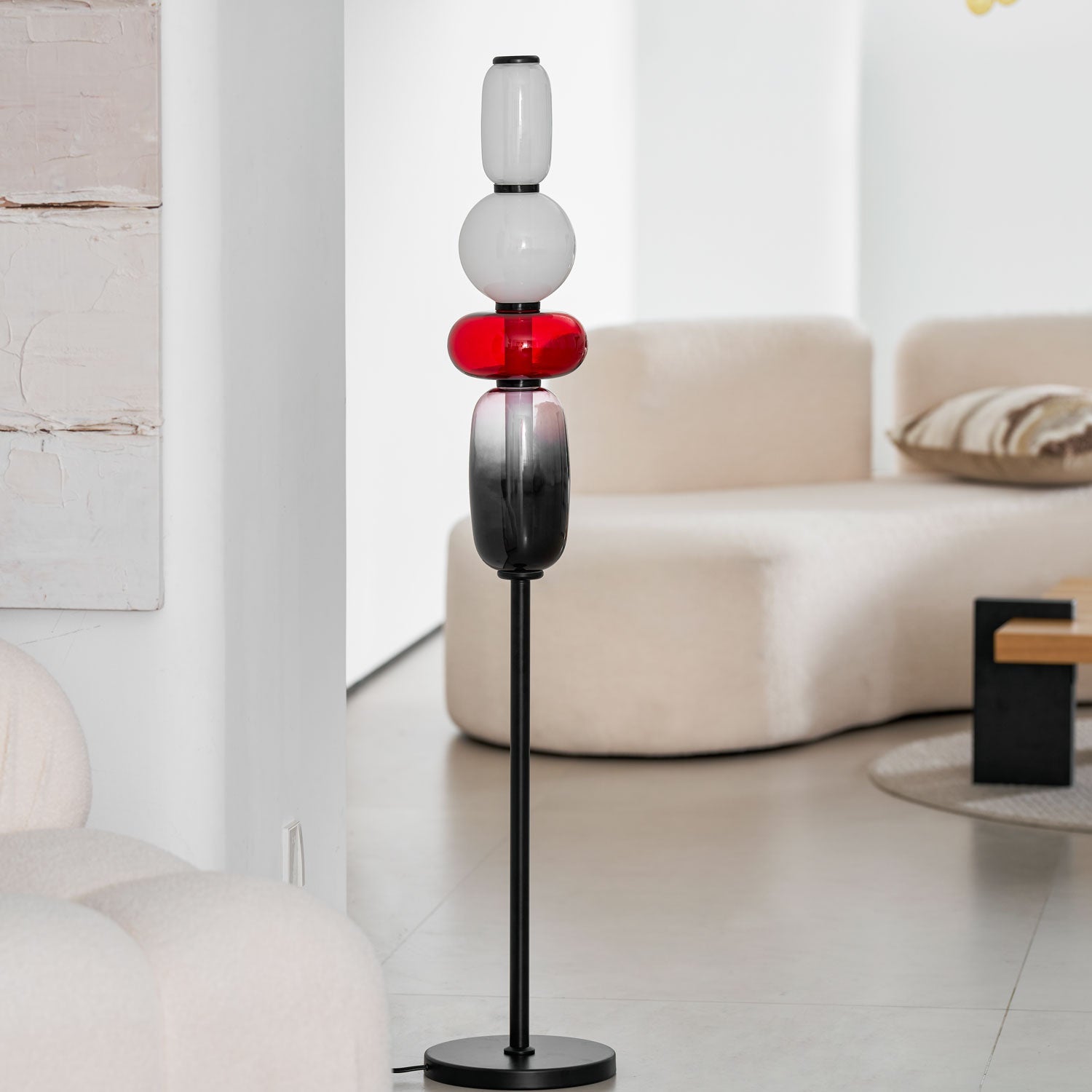 Prisma Hand-Blown Glass Floor Lamp for Living Room & Bedroom