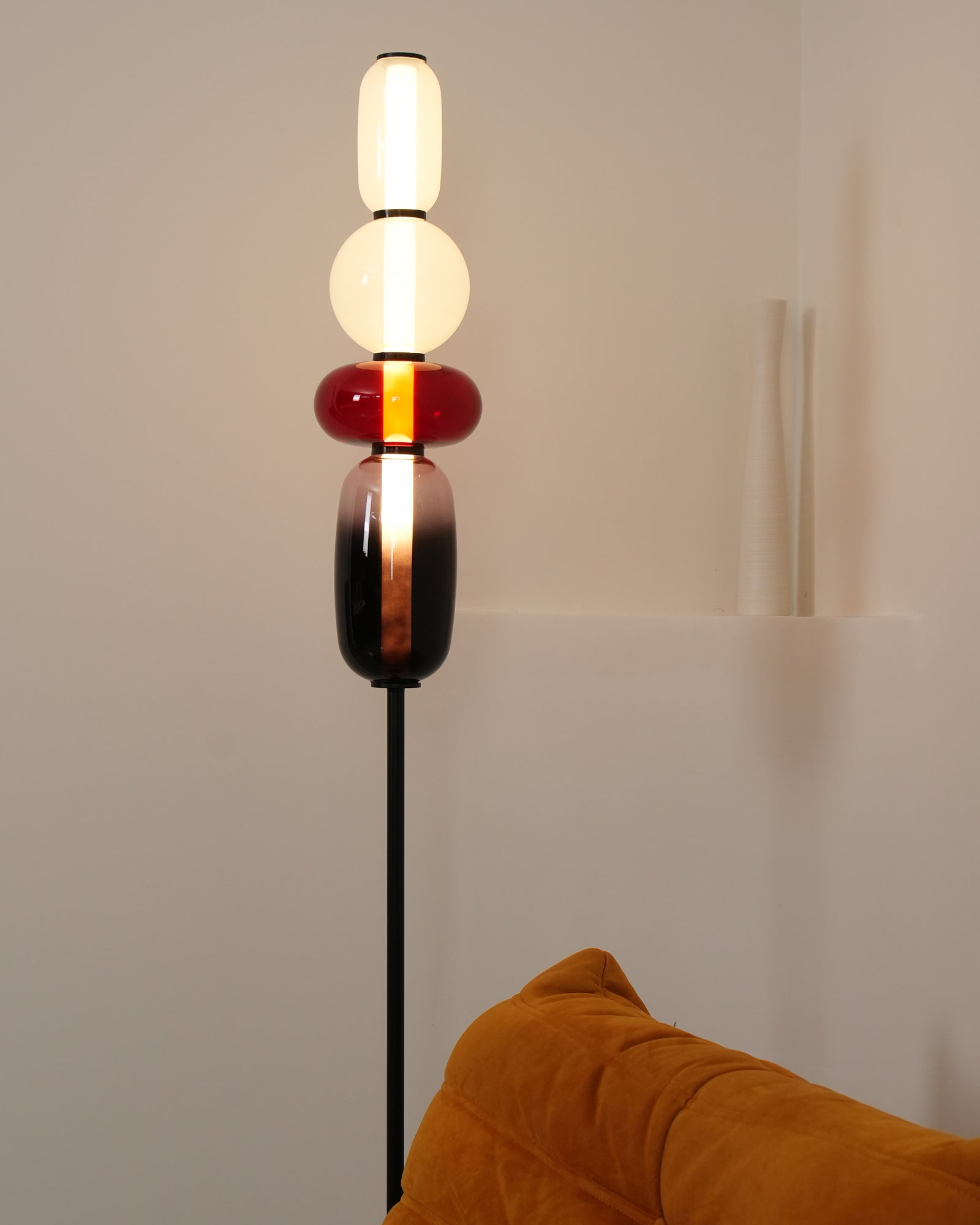 Prisma Hand-Blown Glass Floor Lamp for Living Room & Bedroom