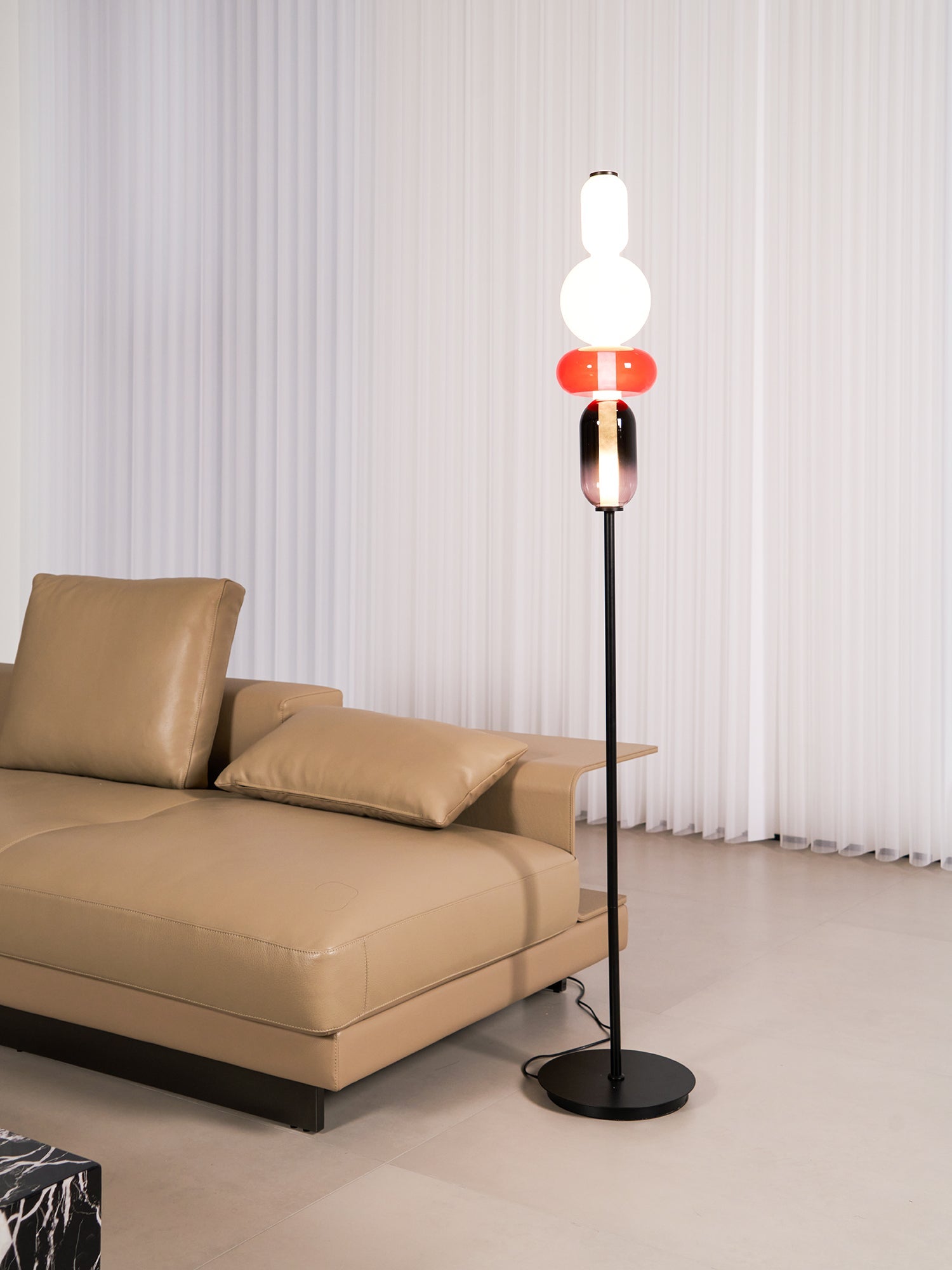Prisma Hand-Blown Glass Floor Lamp for Living Room & Bedroom