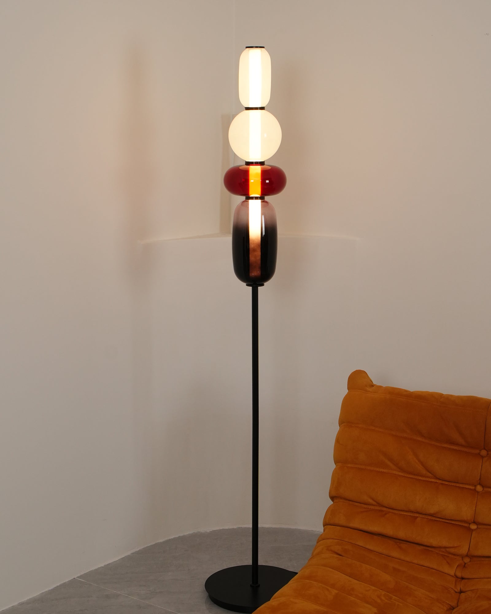 Prisma Hand-Blown Glass Floor Lamp for Living Room & Bedroom