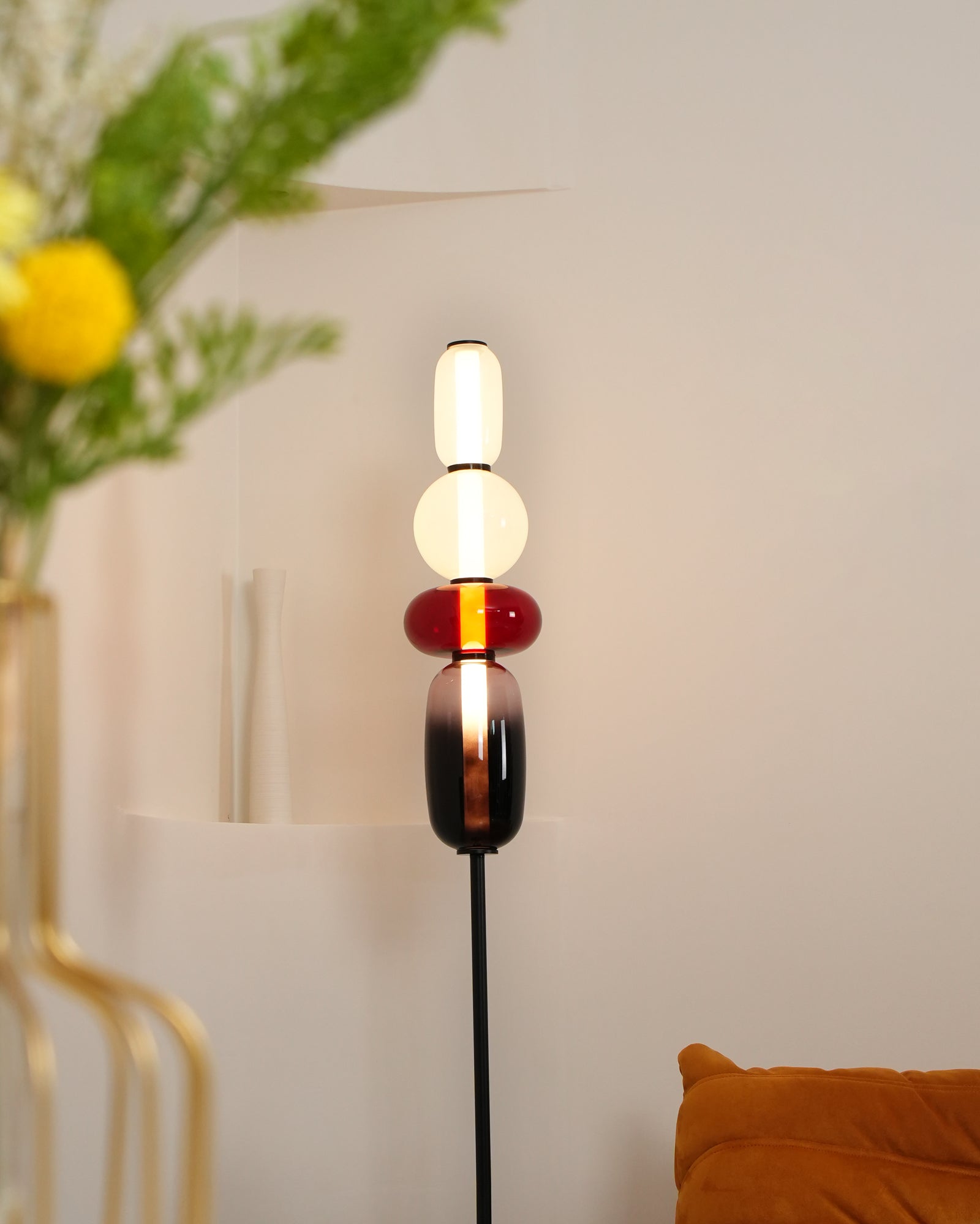 Prisma Hand-Blown Glass Floor Lamp for Living Room & Bedroom