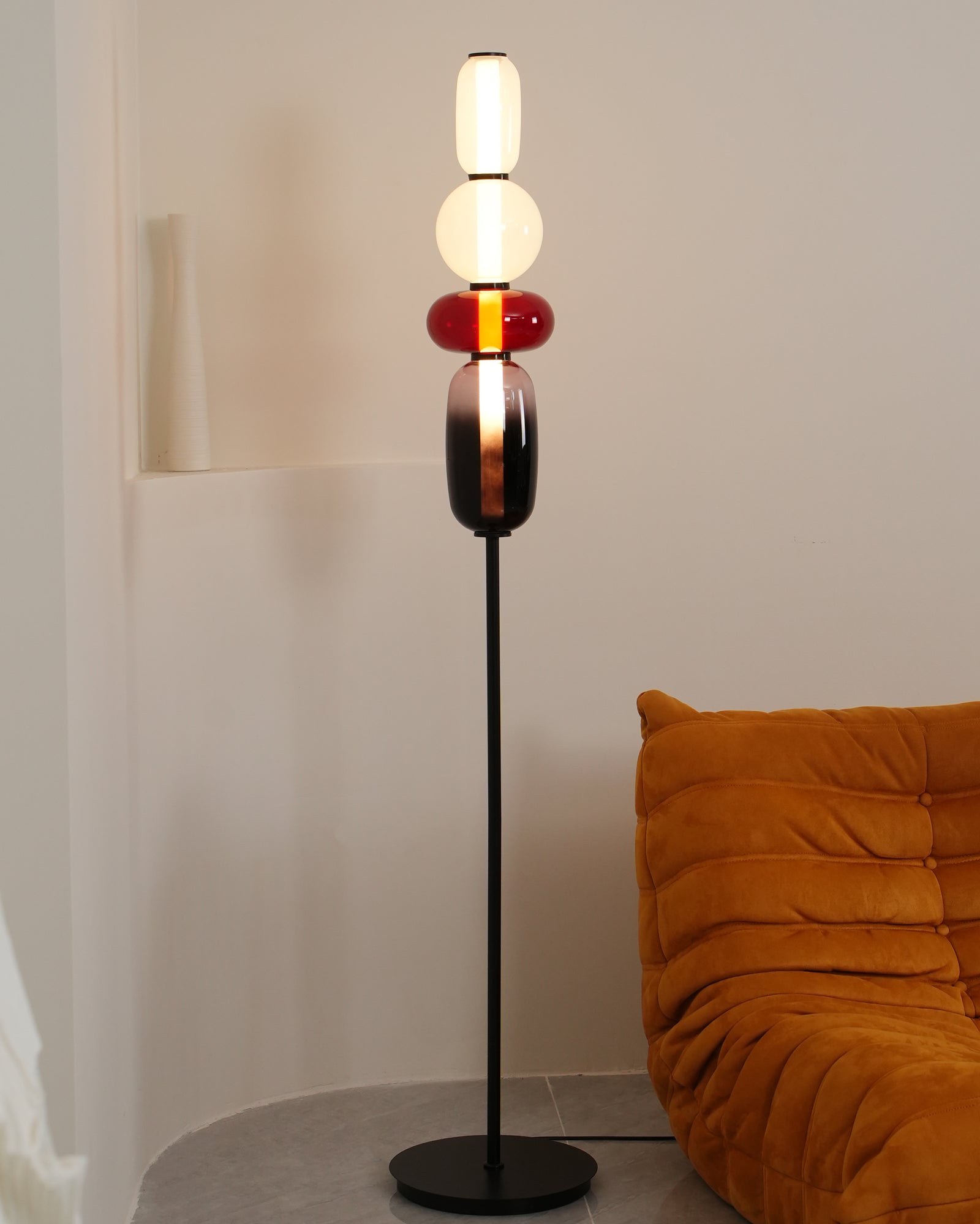 Prisma Hand-Blown Glass Floor Lamp for Living Room & Bedroom