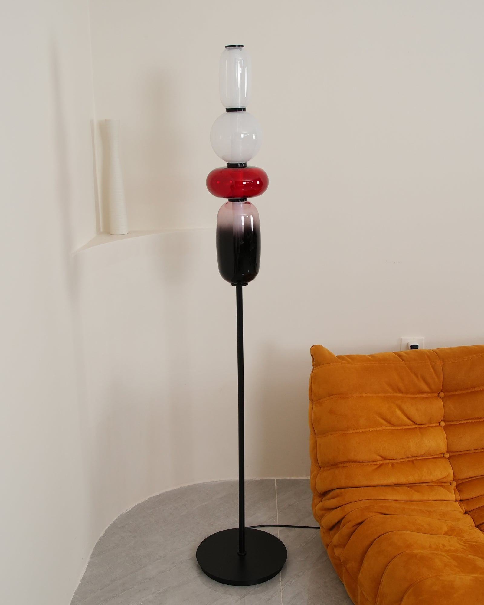 Prisma Hand-Blown Glass Floor Lamp for Living Room & Bedroom