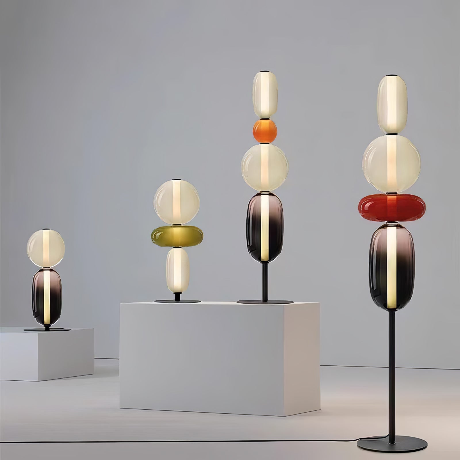 Prisma Hand-Blown Glass Floor Lamp for Living Room & Bedroom
