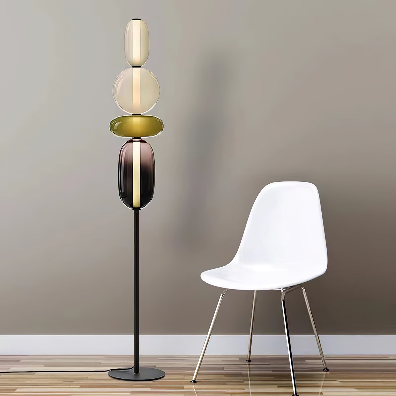 Prisma Hand-Blown Glass Floor Lamp for Living Room & Bedroom