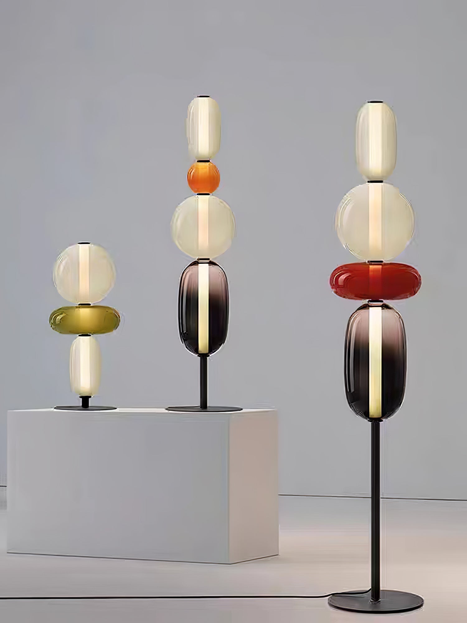 Prisma Hand-Blown Glass Floor Lamp for Living Room & Bedroom