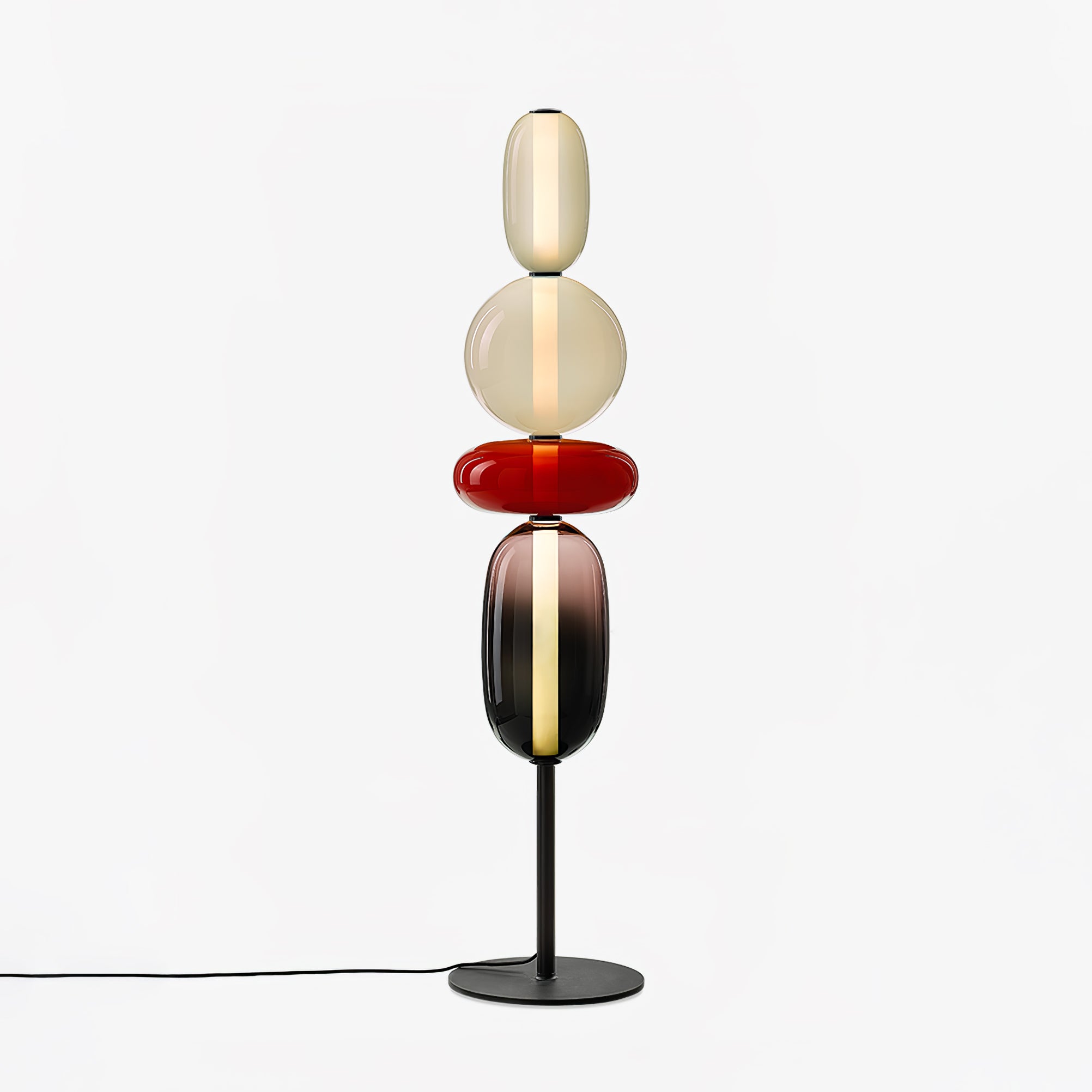 Prisma Hand-Blown Glass Floor Lamp for Living Room & Bedroom