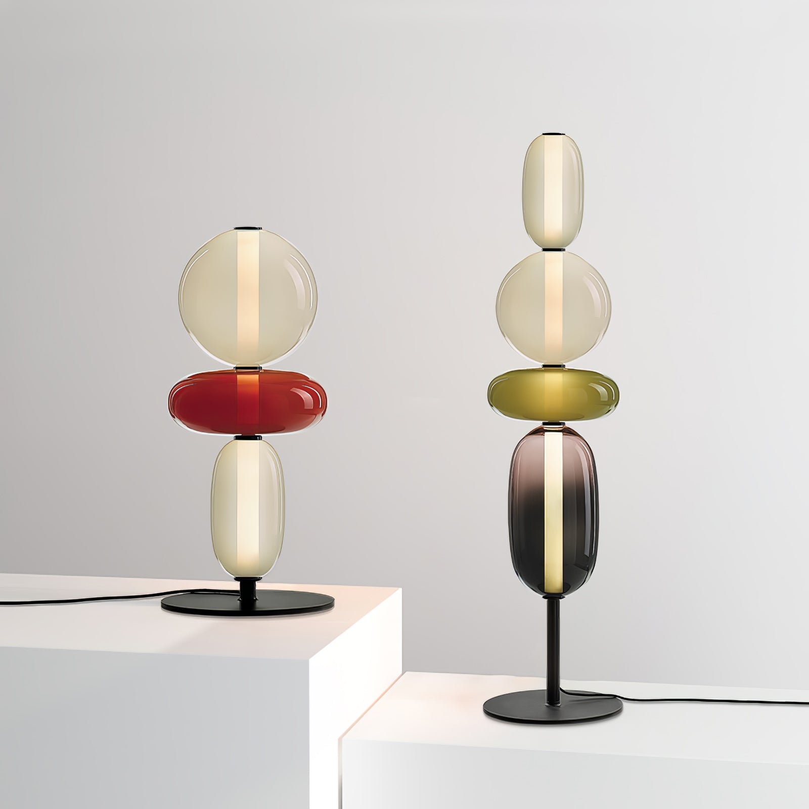 Prisma Hand-Blown Glass Floor Lamp for Living Room & Bedroom