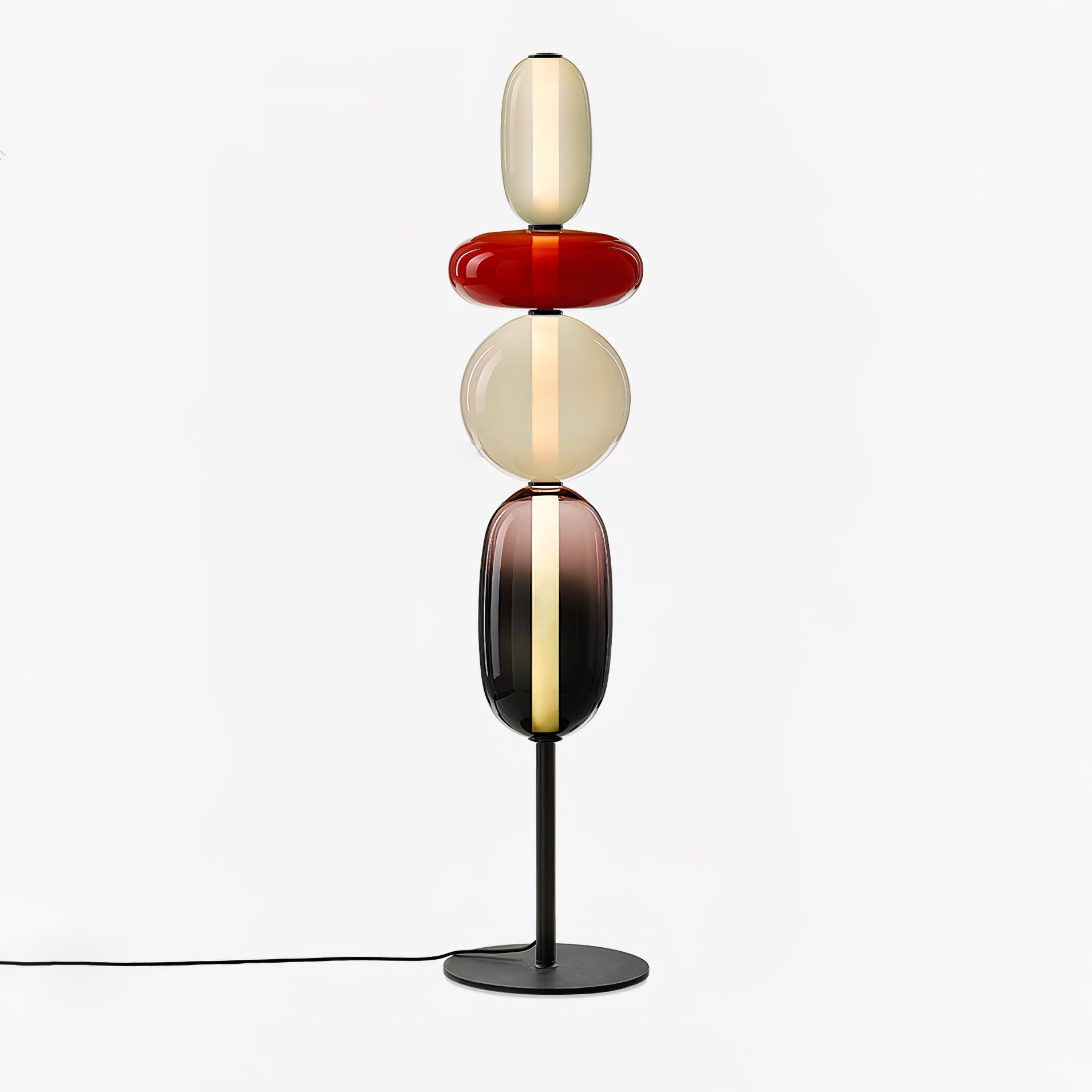 Prisma Hand-Blown Glass Floor Lamp for Living Room & Bedroom