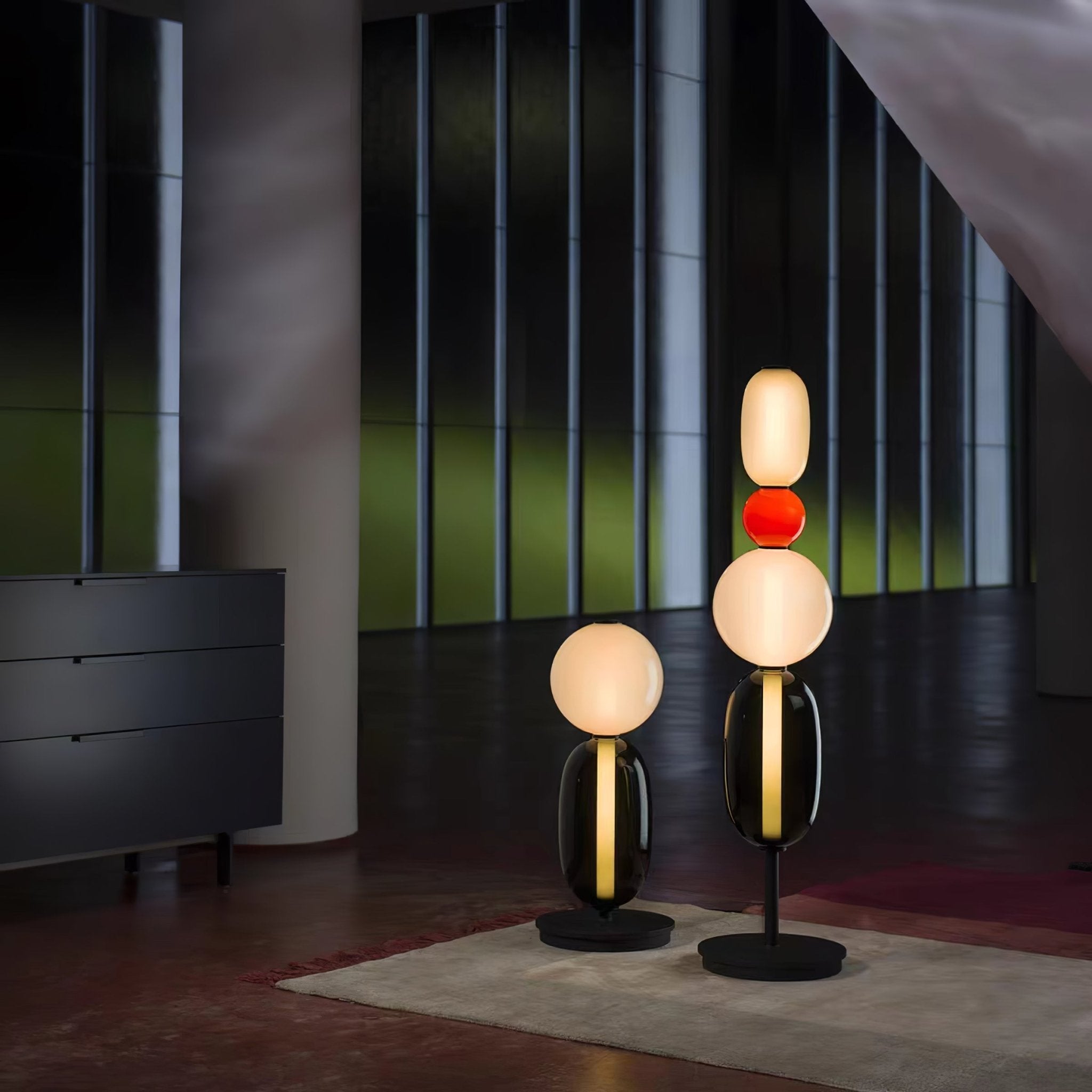 Prisma Hand-Blown Glass Floor Lamp for Living Room & Bedroom