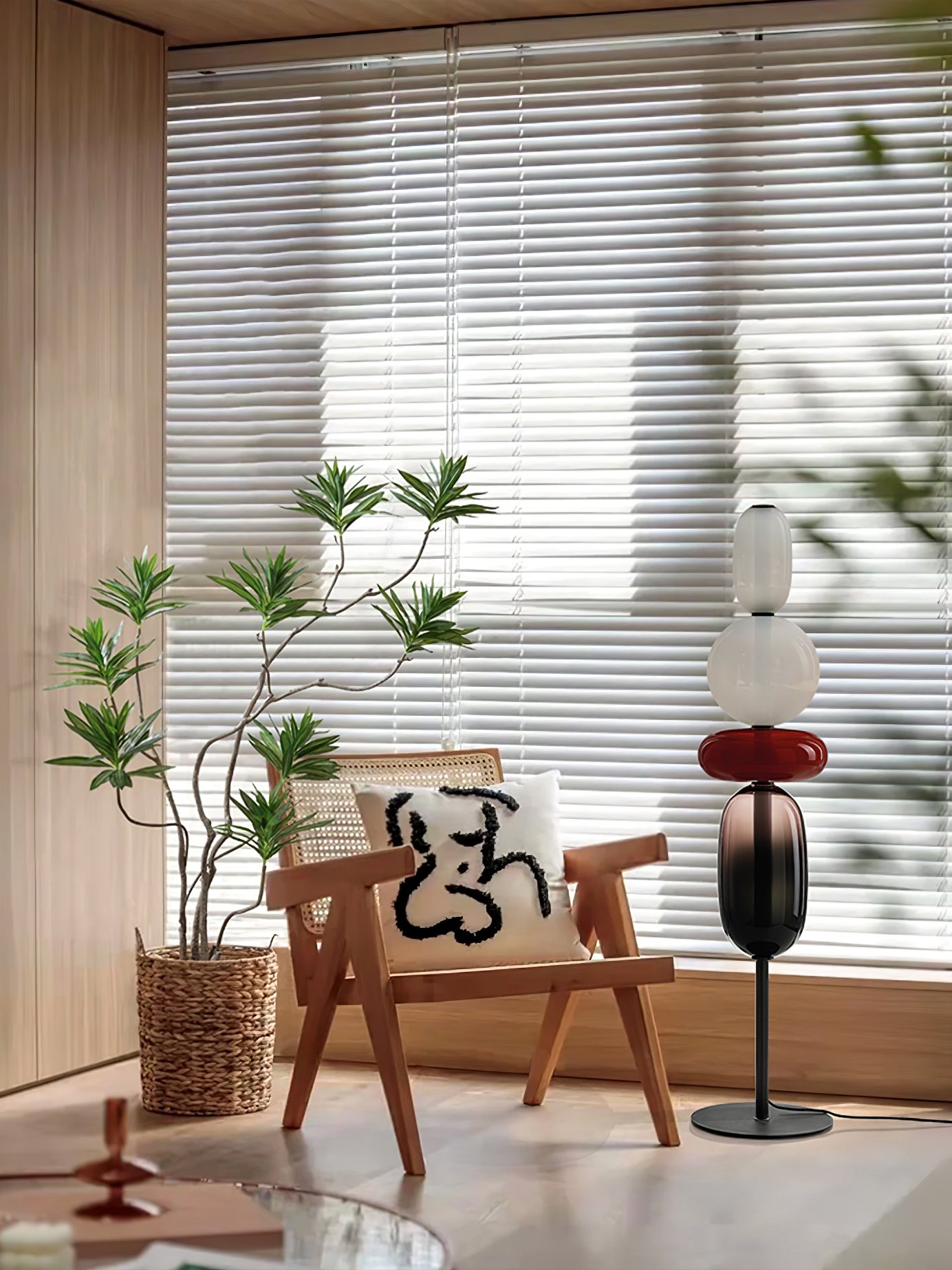 Prisma Hand-Blown Glass Floor Lamp for Living Room & Bedroom