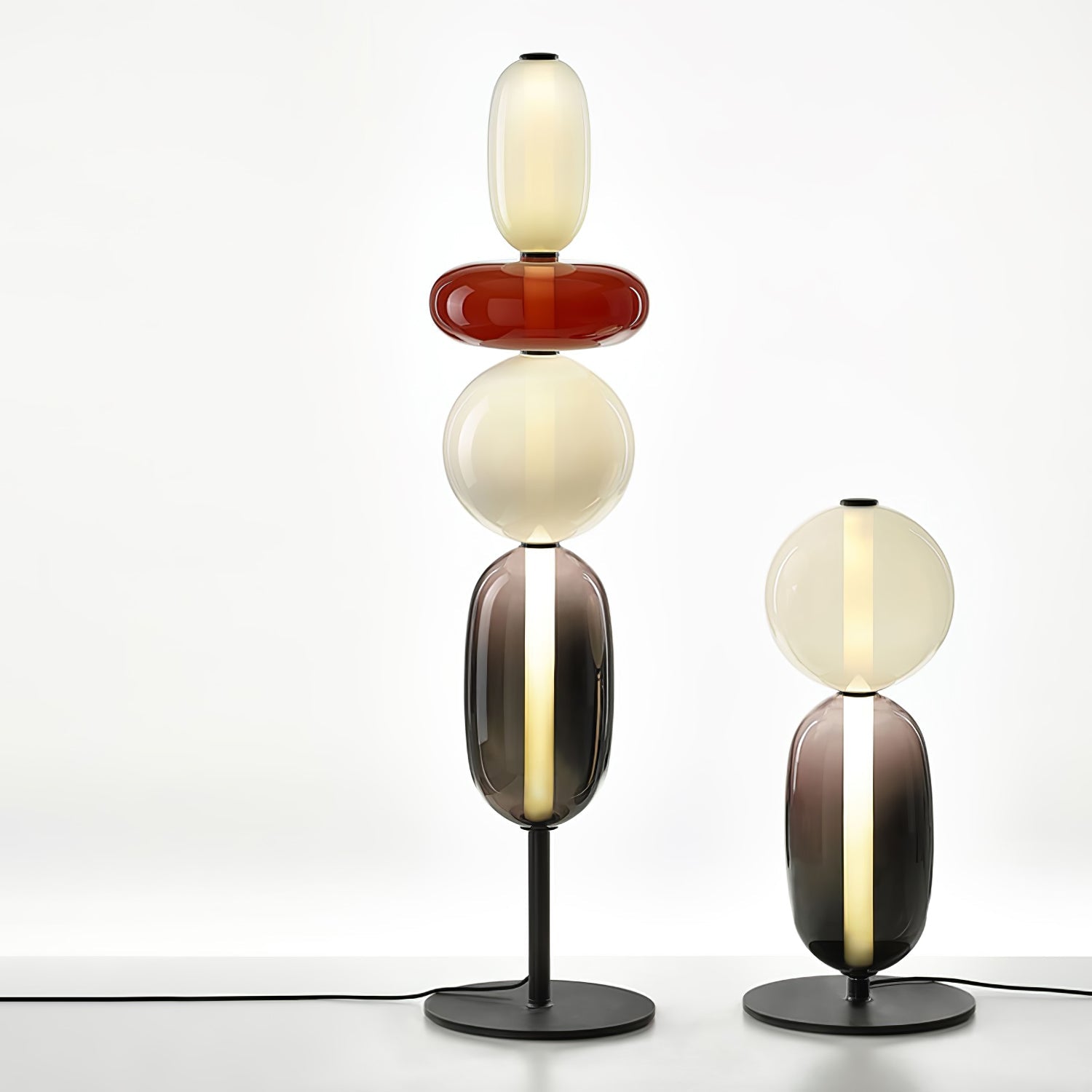 Prisma Hand-Blown Glass Floor Lamp for Living Room & Bedroom