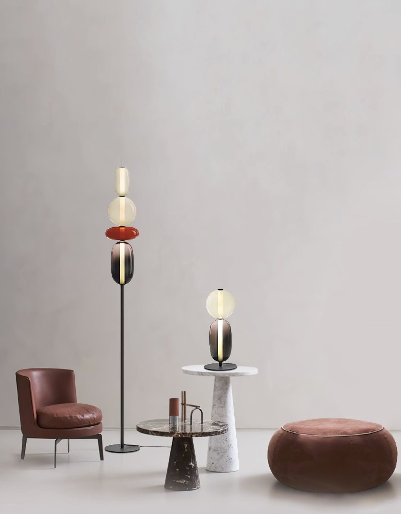 Prisma Hand-Blown Glass Floor Lamp for Living Room & Bedroom