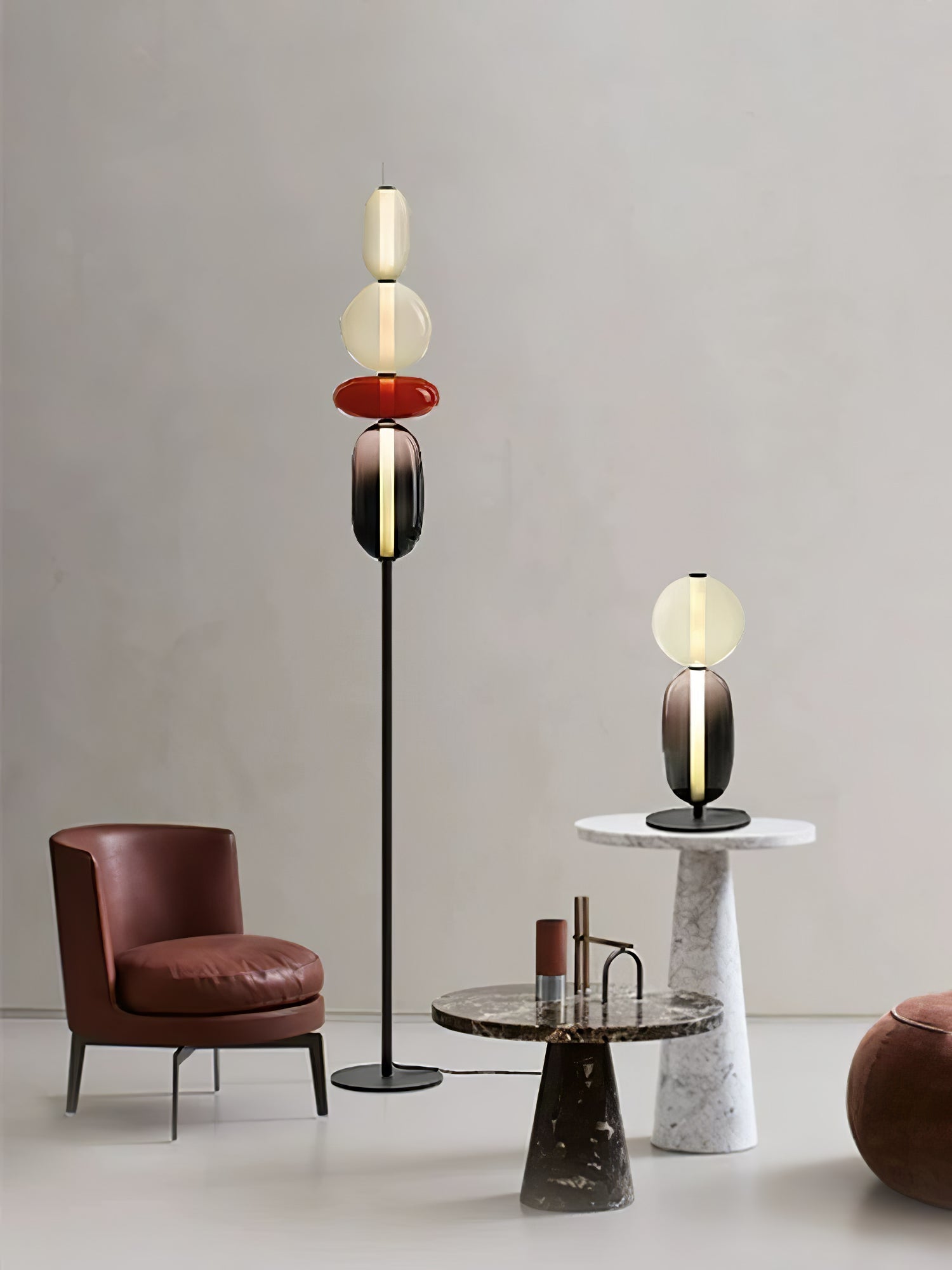 Prisma Hand-Blown Glass Floor Lamp for Living Room & Bedroom
