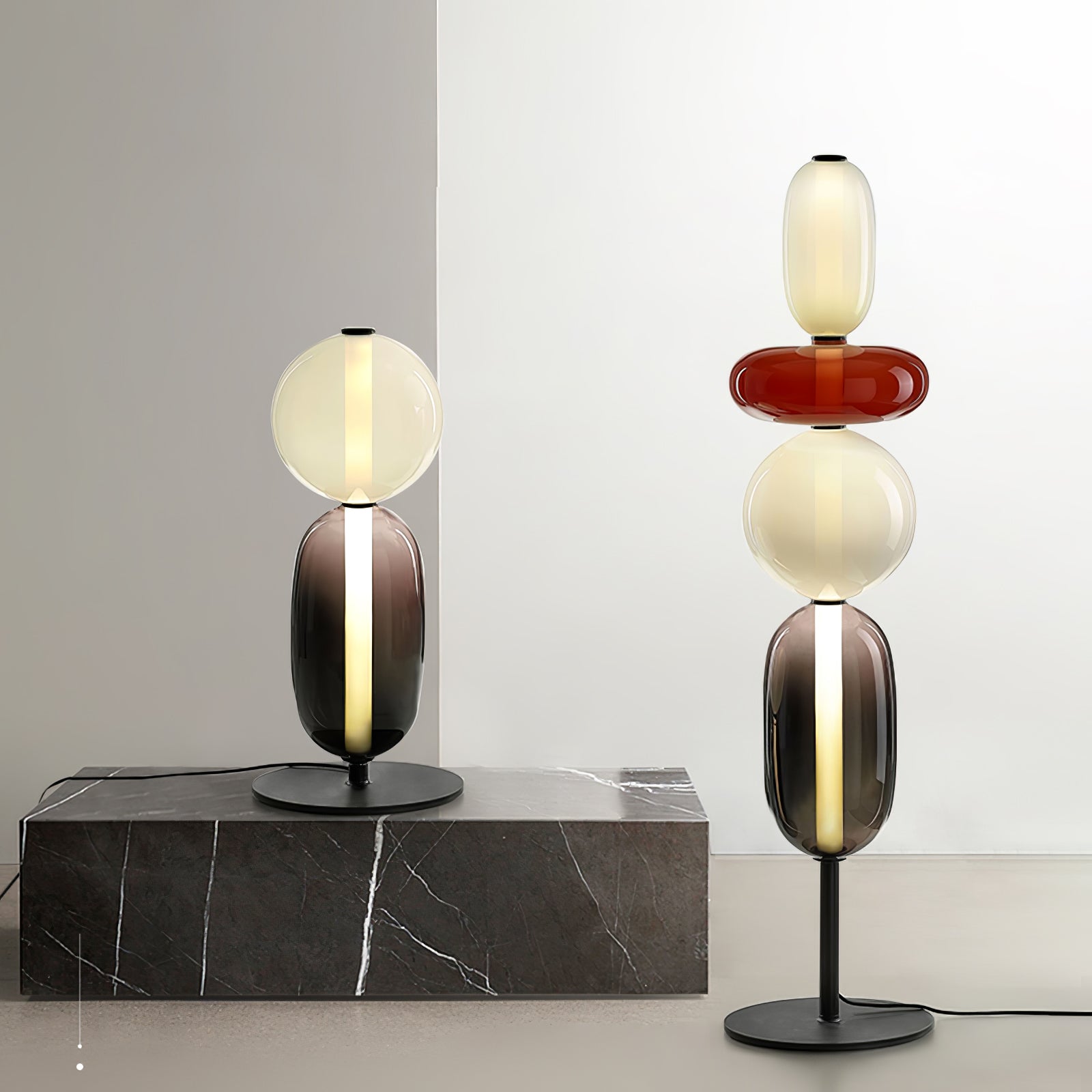 Prisma Hand-Blown Glass Floor Lamp for Living Room & Bedroom