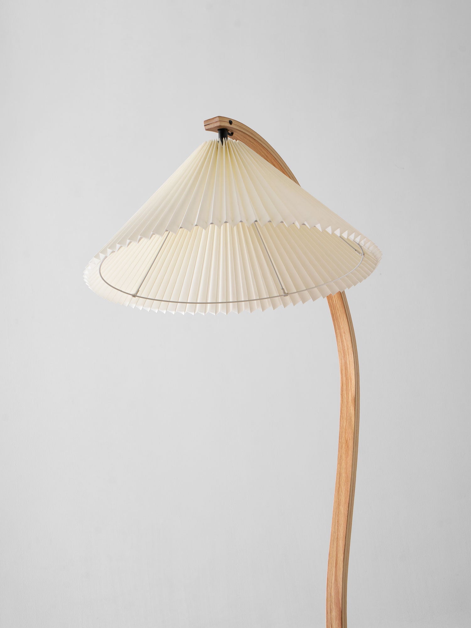 Linden Scandinavian Beechwood and Iron Floor Lamp for Living Rooms