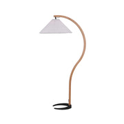 Linden Scandinavian Beechwood and Iron Floor Lamp for Living Rooms