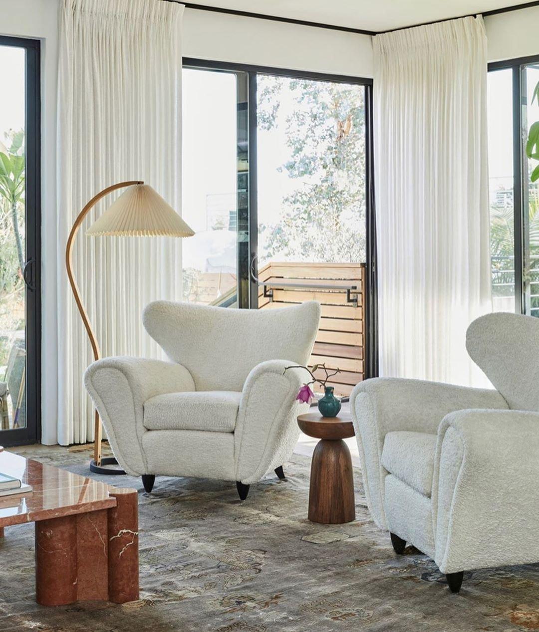 Linden Scandinavian Beechwood and Iron Floor Lamp for Living Rooms