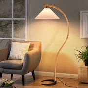 Linden Scandinavian Beechwood and Iron Floor Lamp for Living Rooms