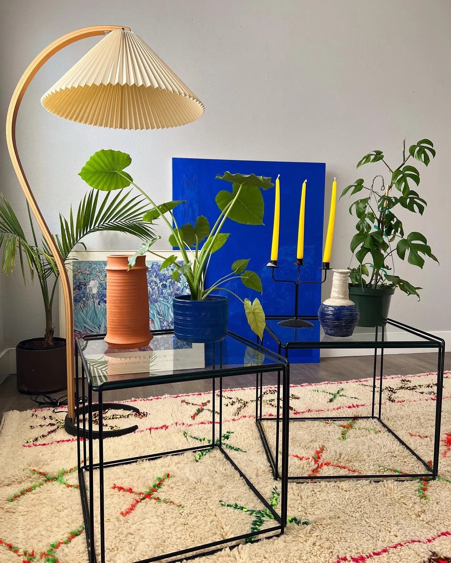 Linden Scandinavian Beechwood and Iron Floor Lamp for Living Rooms