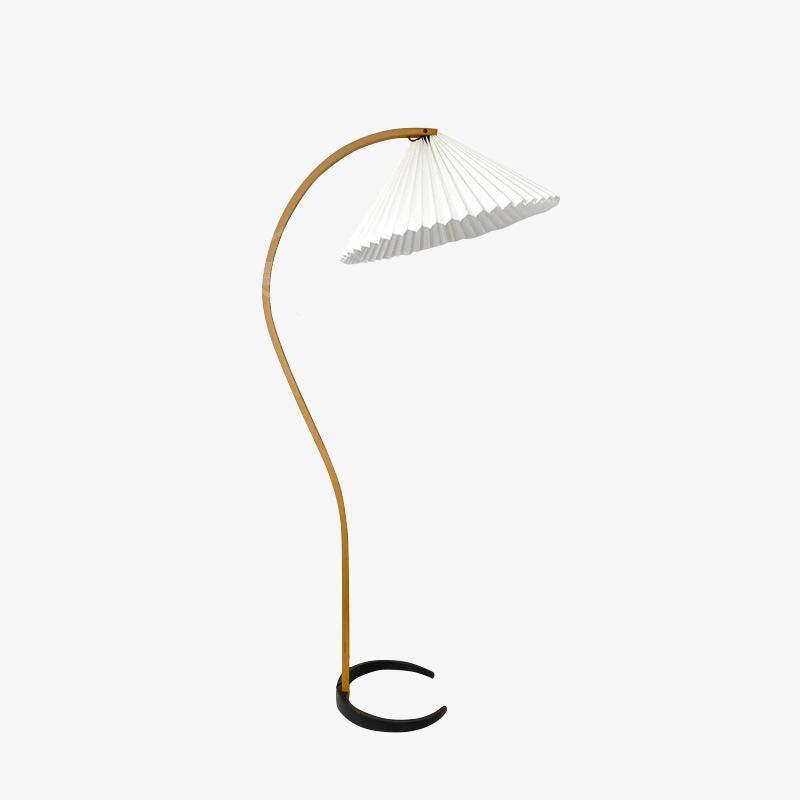 Linden Scandinavian Beechwood and Iron Floor Lamp for Living Rooms