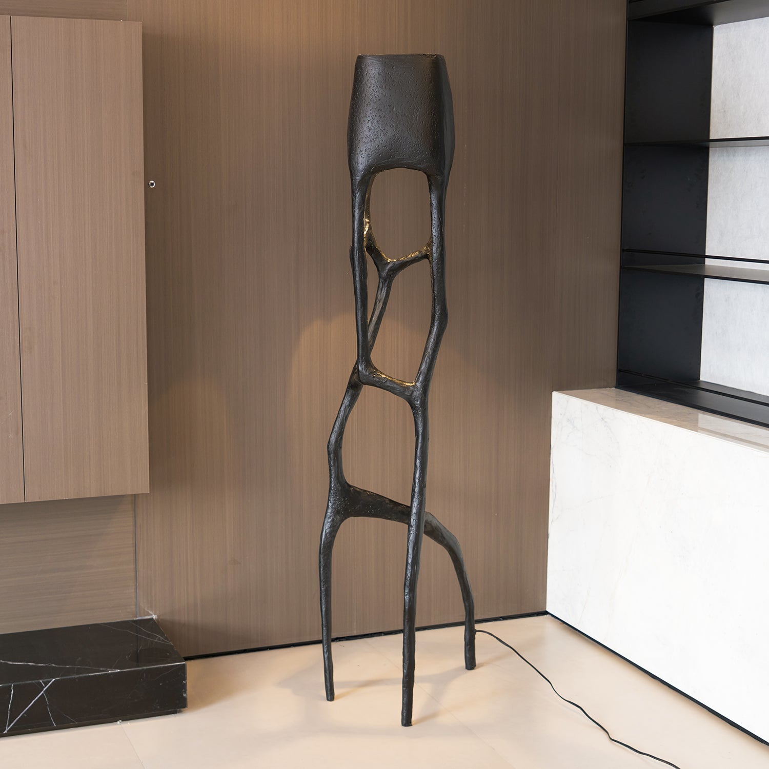 Vesper Gothic Sculptural Statement Floor Lamp for Bedroom Living Room
