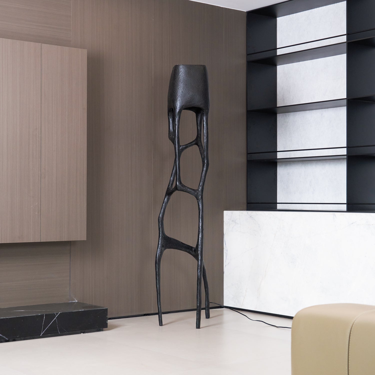 Vesper Gothic Sculptural Statement Floor Lamp for Bedroom Living Room