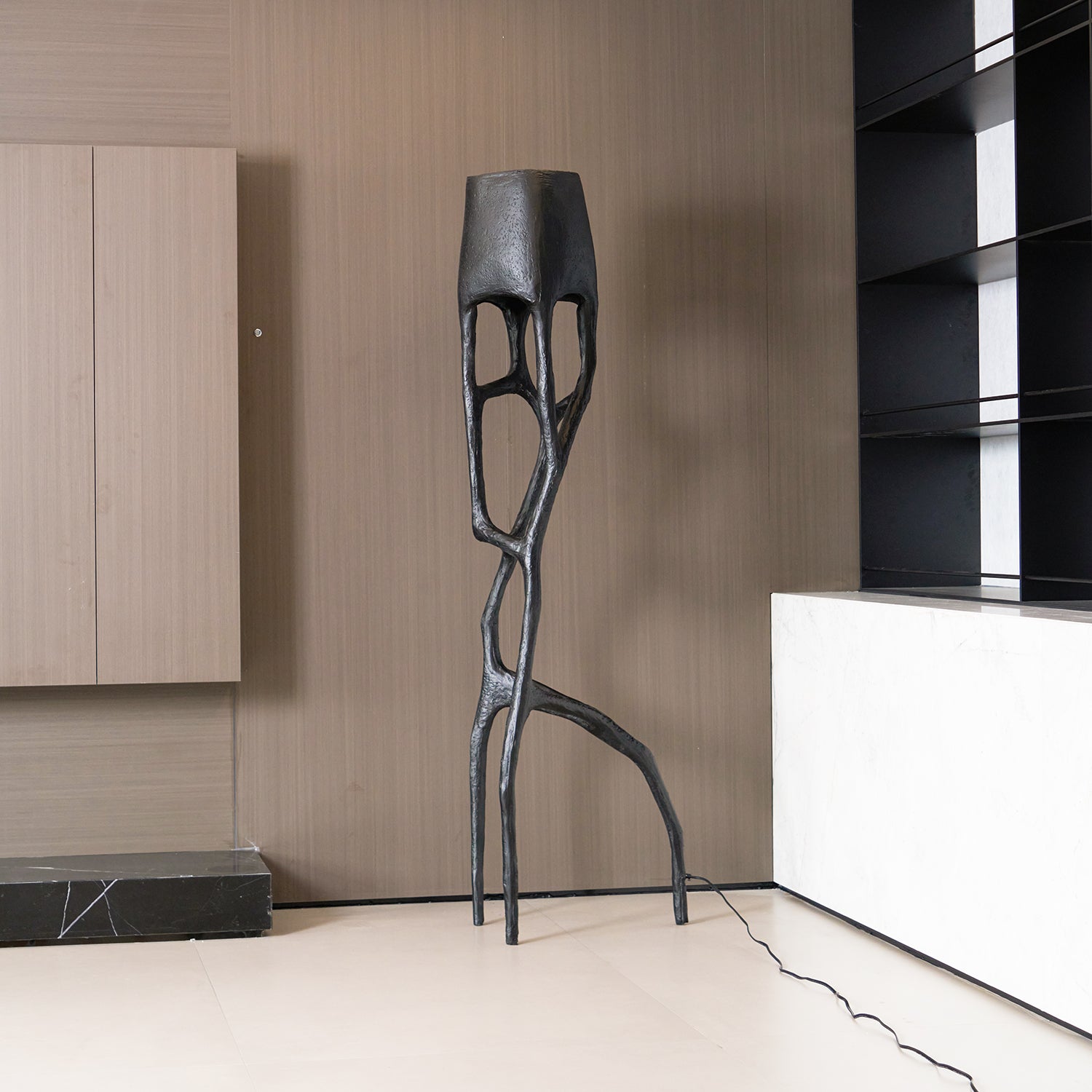 Vesper Gothic Sculptural Statement Floor Lamp for Bedroom Living Room
