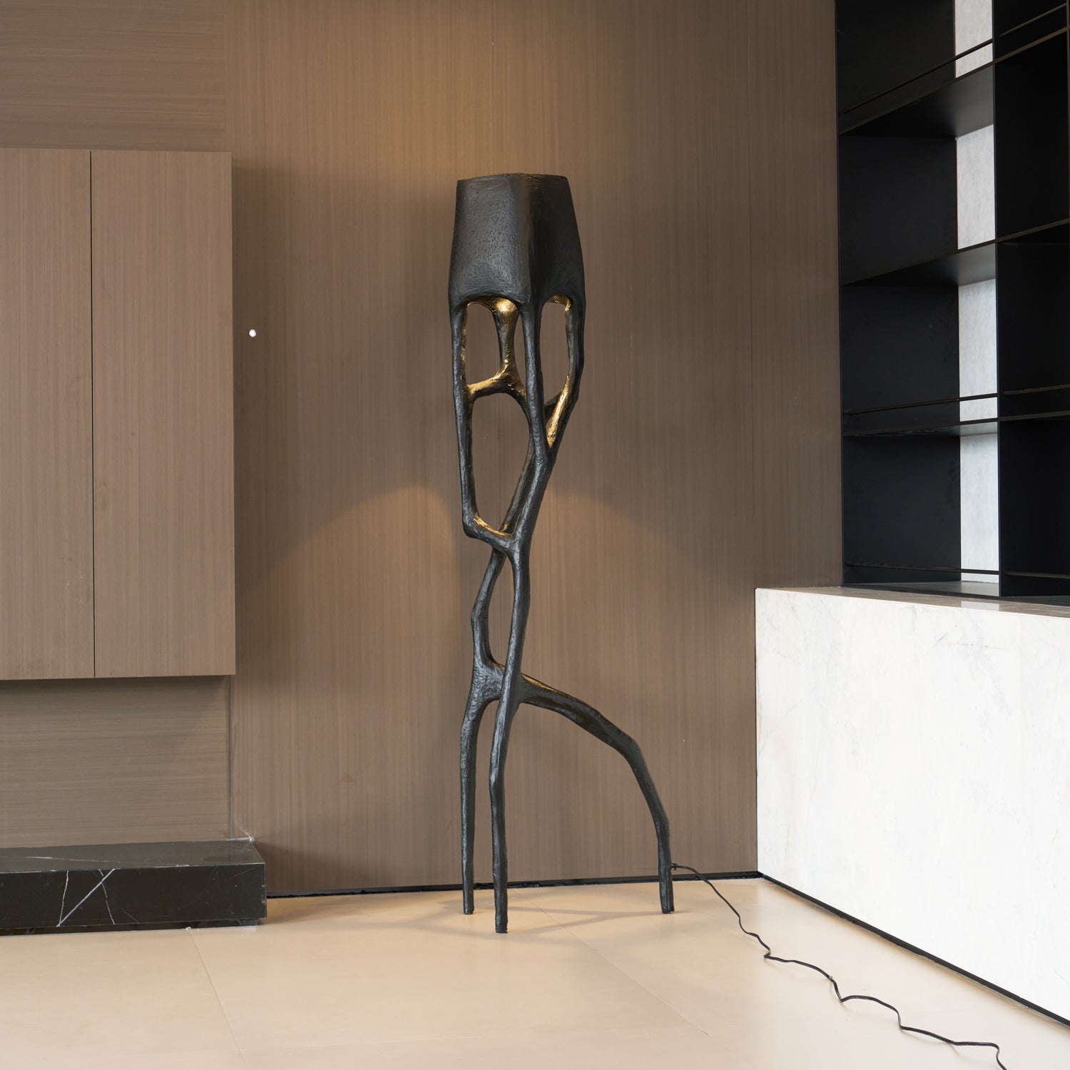 Vesper Gothic Sculptural Statement Floor Lamp for Bedroom Living Room